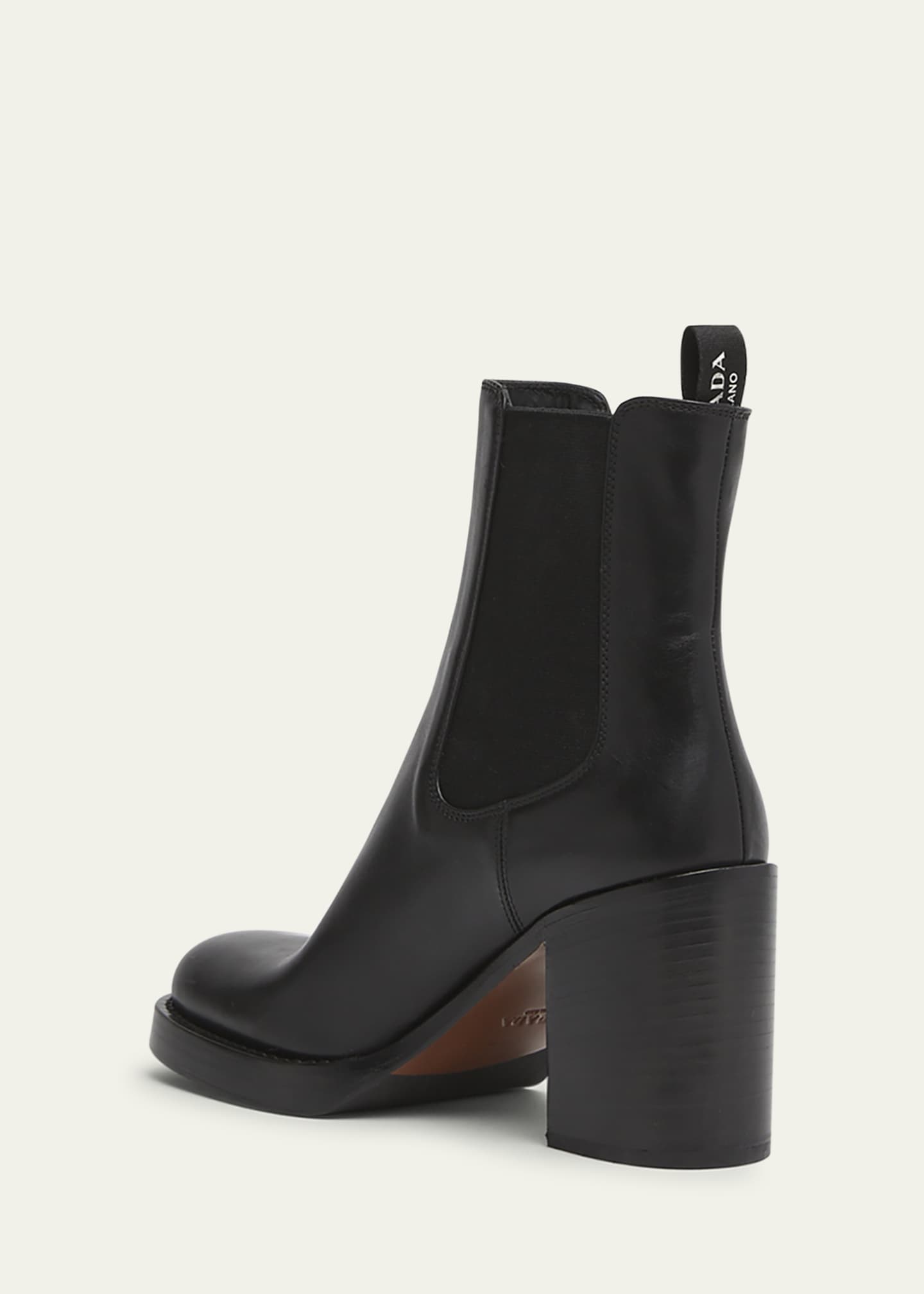 Prada Leather Heeled Chelsea Boots Image 4 of 5