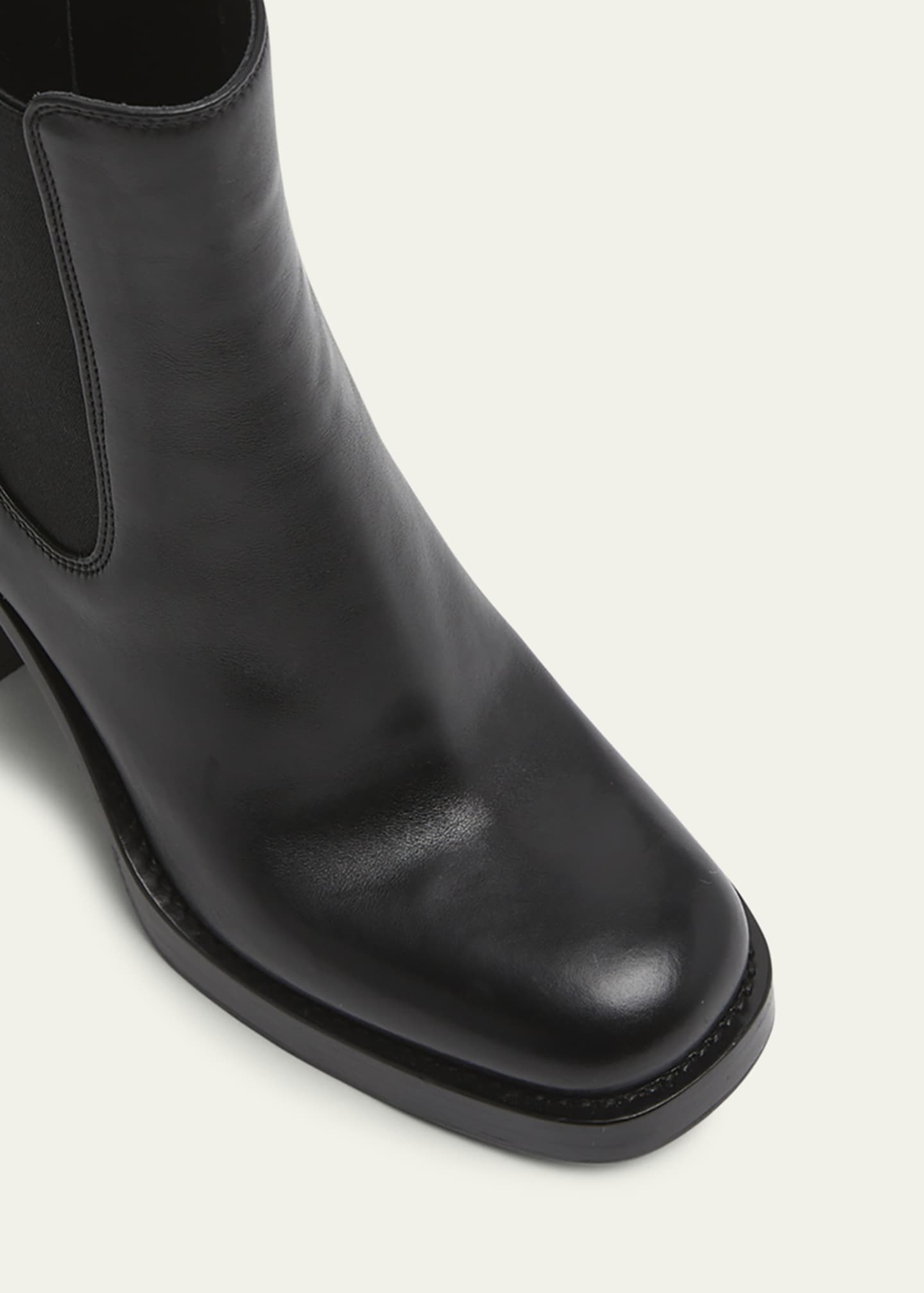 Prada Leather Heeled Chelsea Boots Image 5 of 5