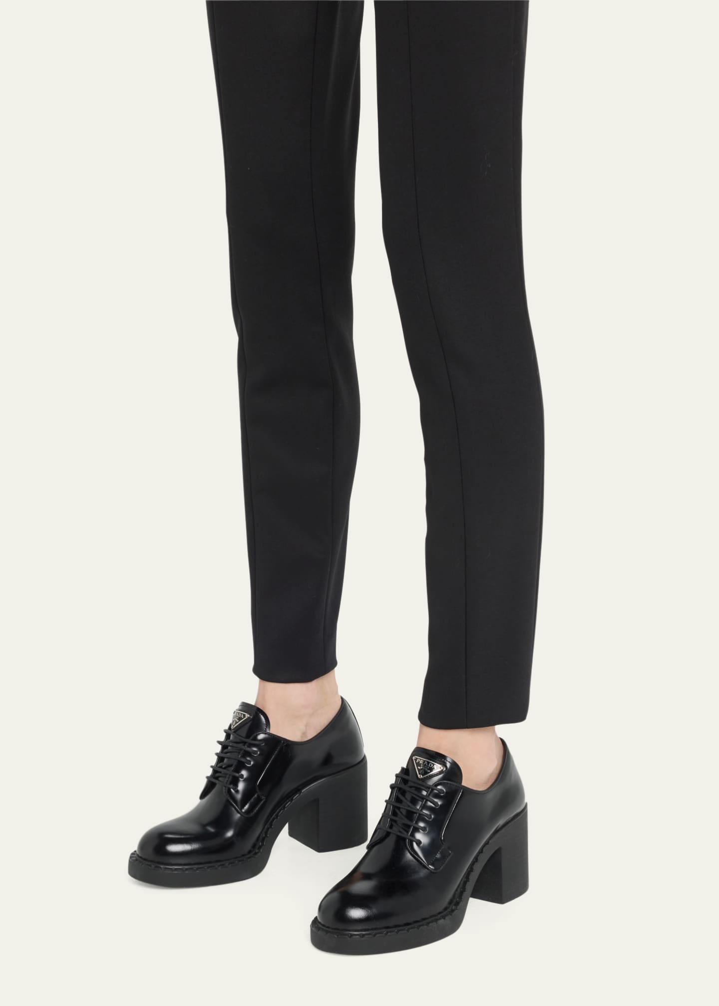 Leather heeled loafers hotsell