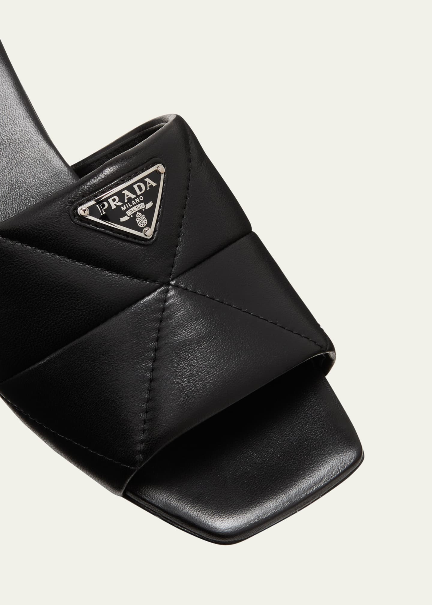Prada leather slides top