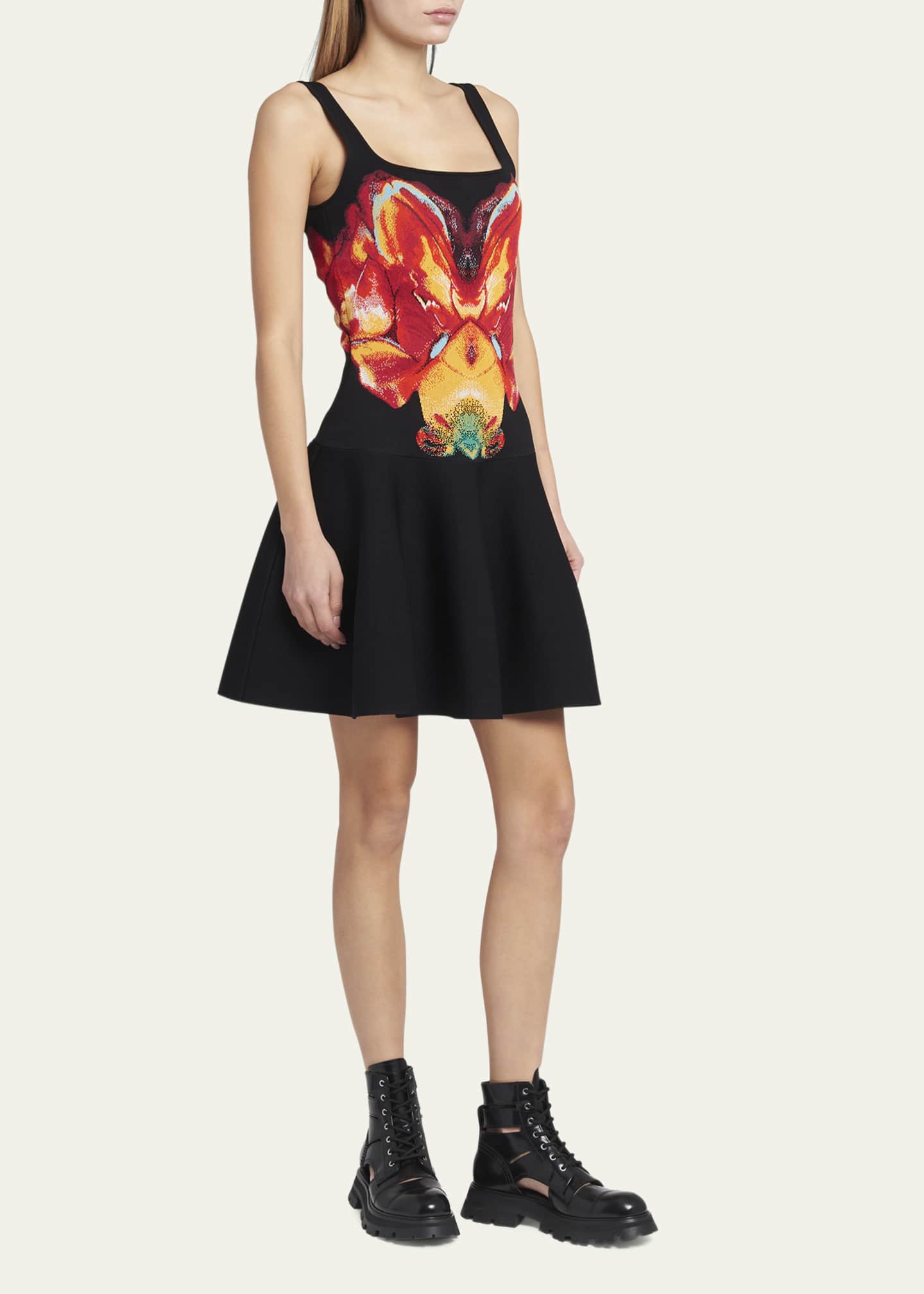 Alexander McQueen The Wander Cutout Leather Boots Bergdorf Goodman