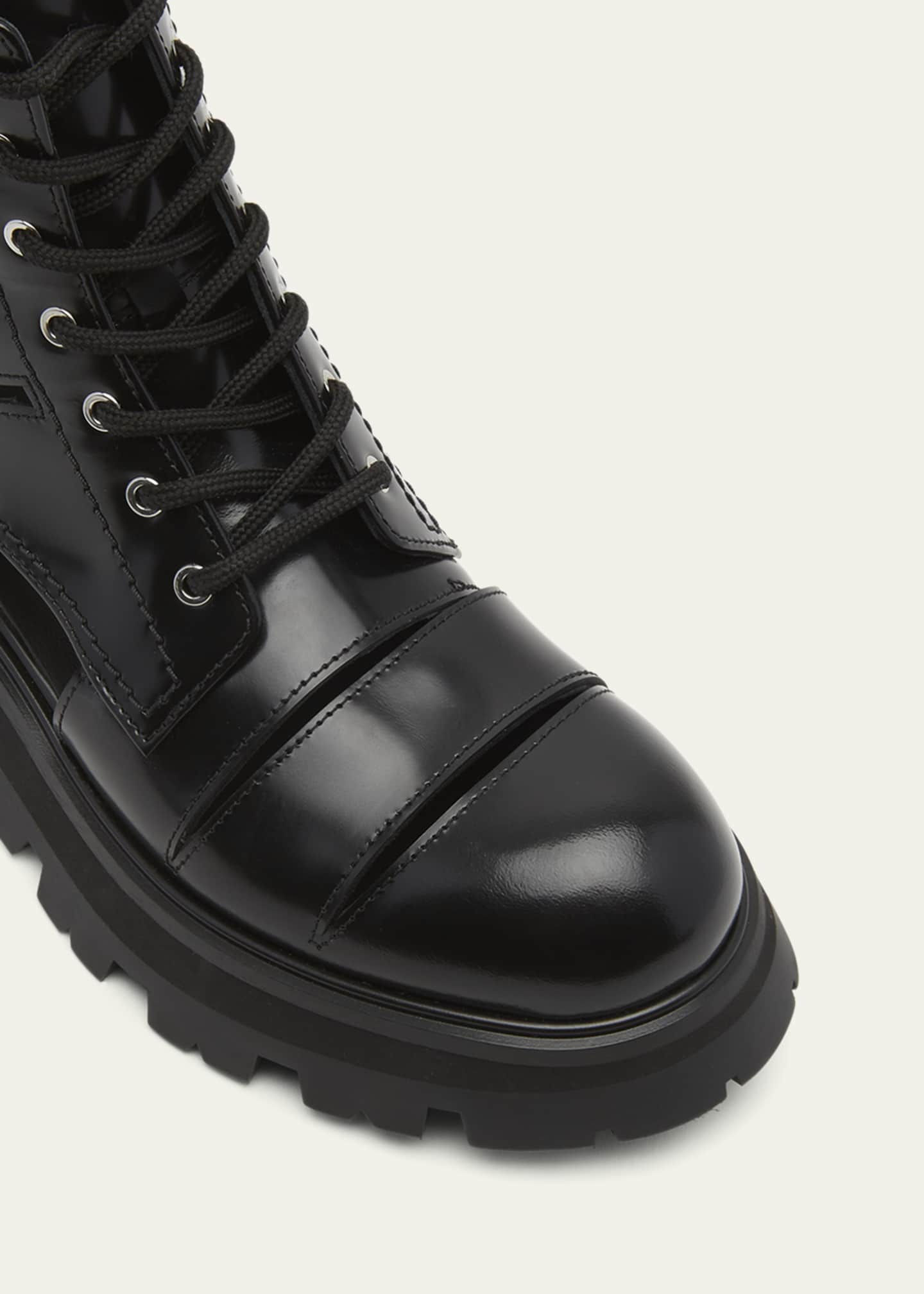 Alexander McQueen The Wander Cutout Leather Boots - Bergdorf Goodman