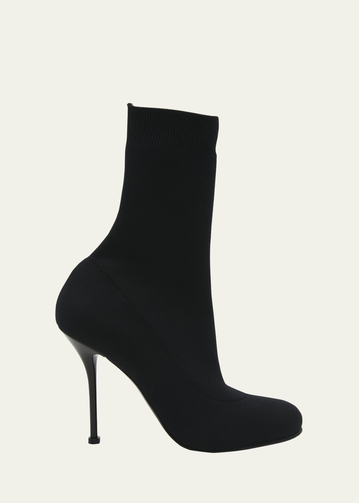 Black stiletto sock boot outlet