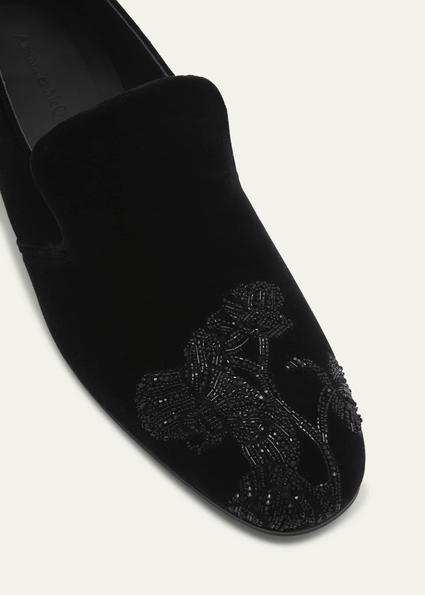 Alexander mcqueen cheap velvet loafers