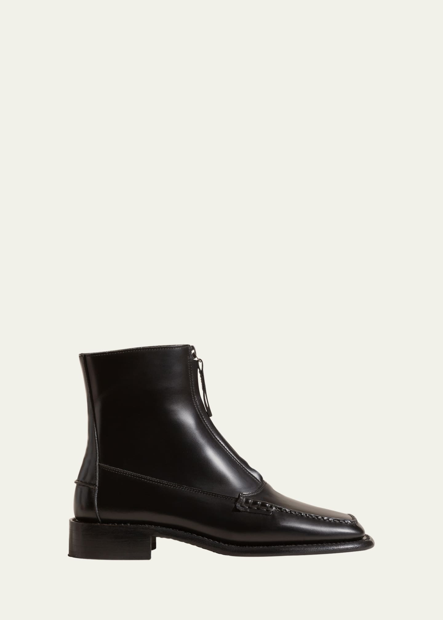 HEREU Mallera Leather Zip Ankle Boots - Bergdorf Goodman