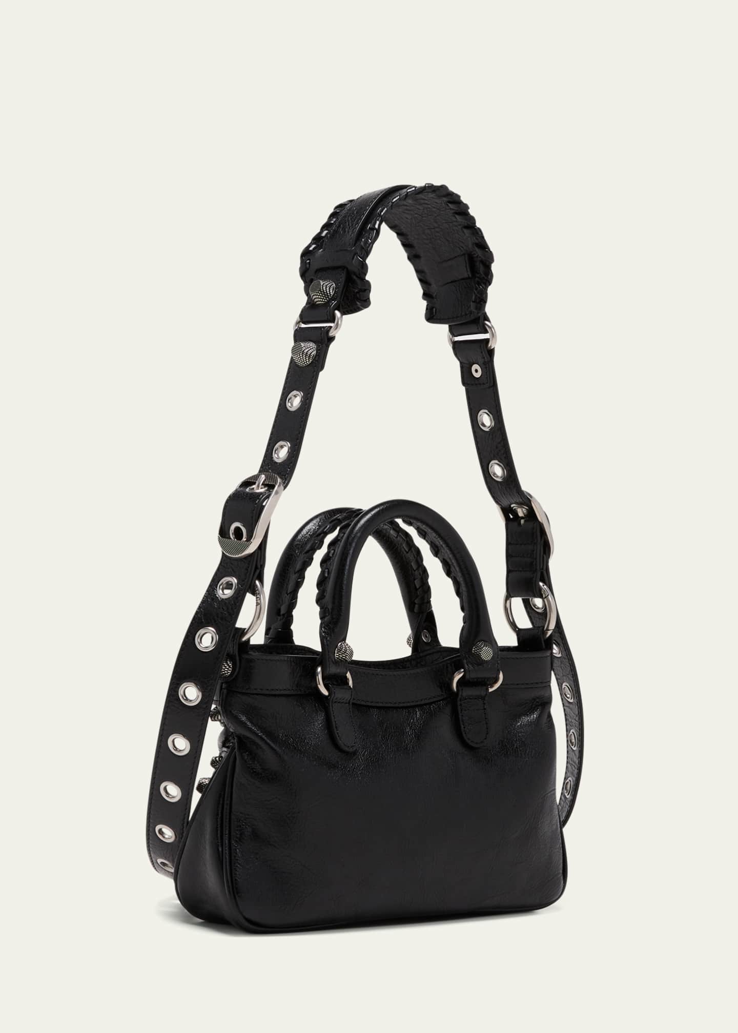 Balenciaga Bazar Leather Chain Shoulder Bag - Bergdorf Goodman
