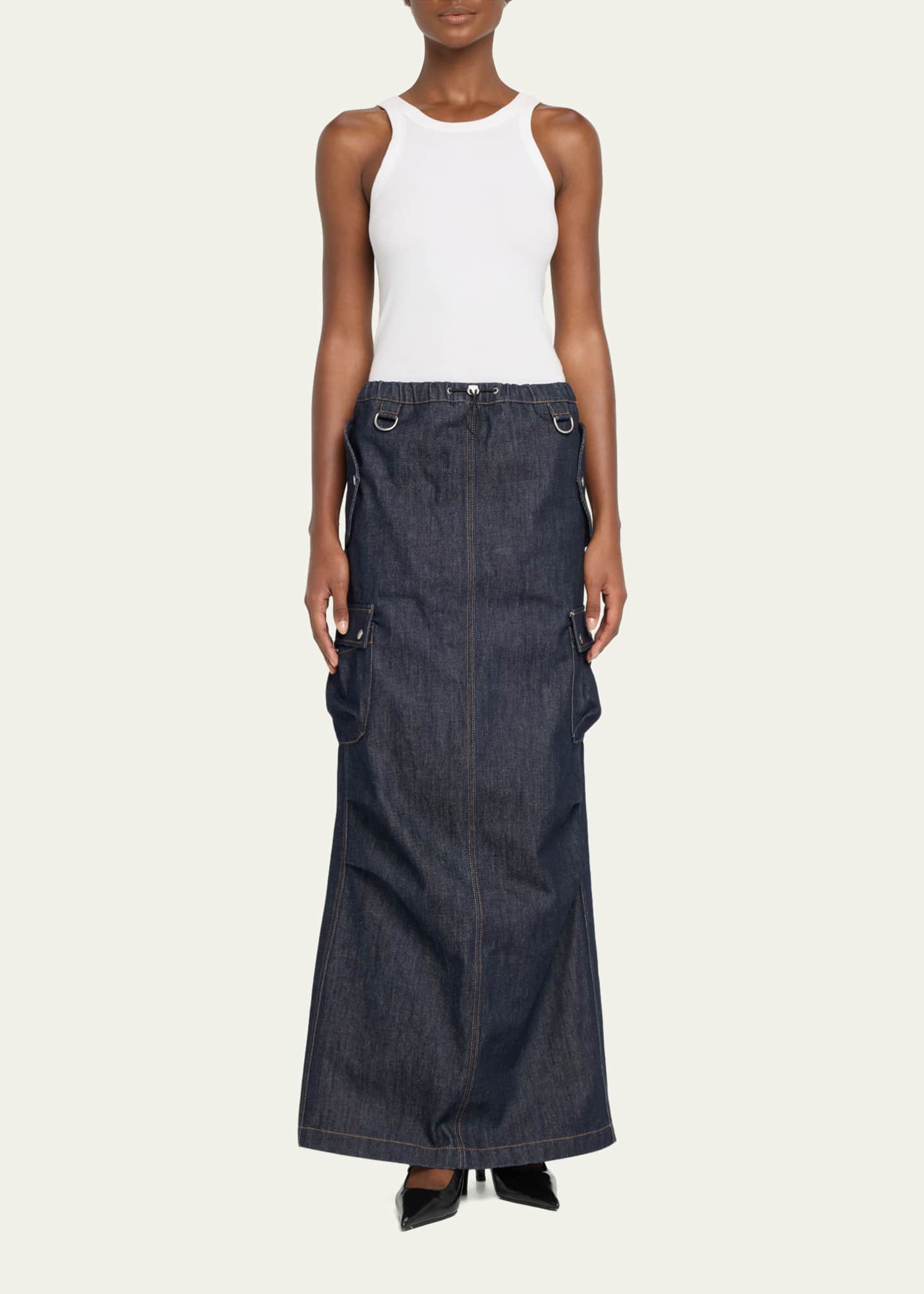 Coperni Denim Cargo Maxi Skirt Bergdorf Goodman