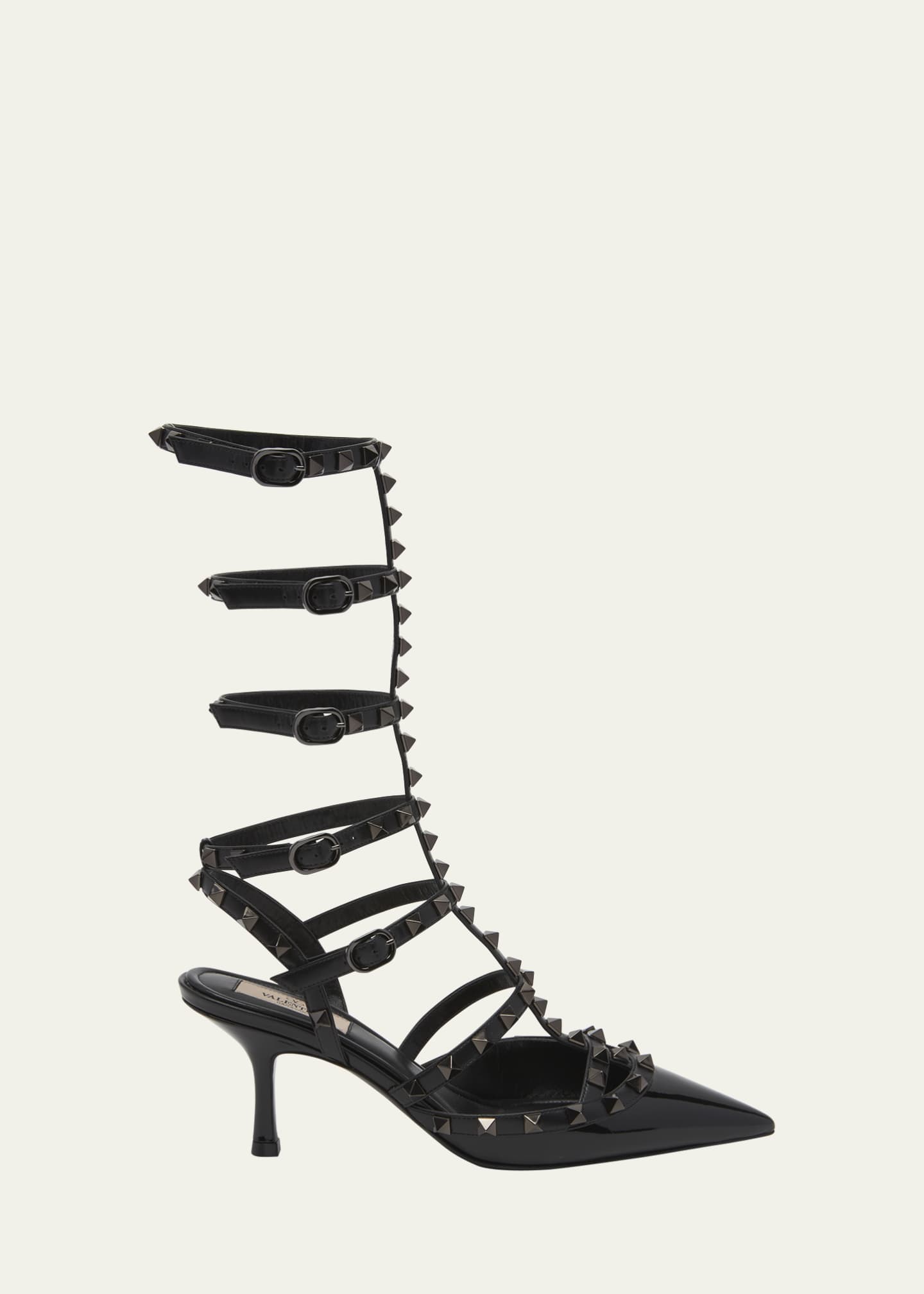Valentino Garavani Rockstud Leather Ankle Strap Pumps Bergdorf