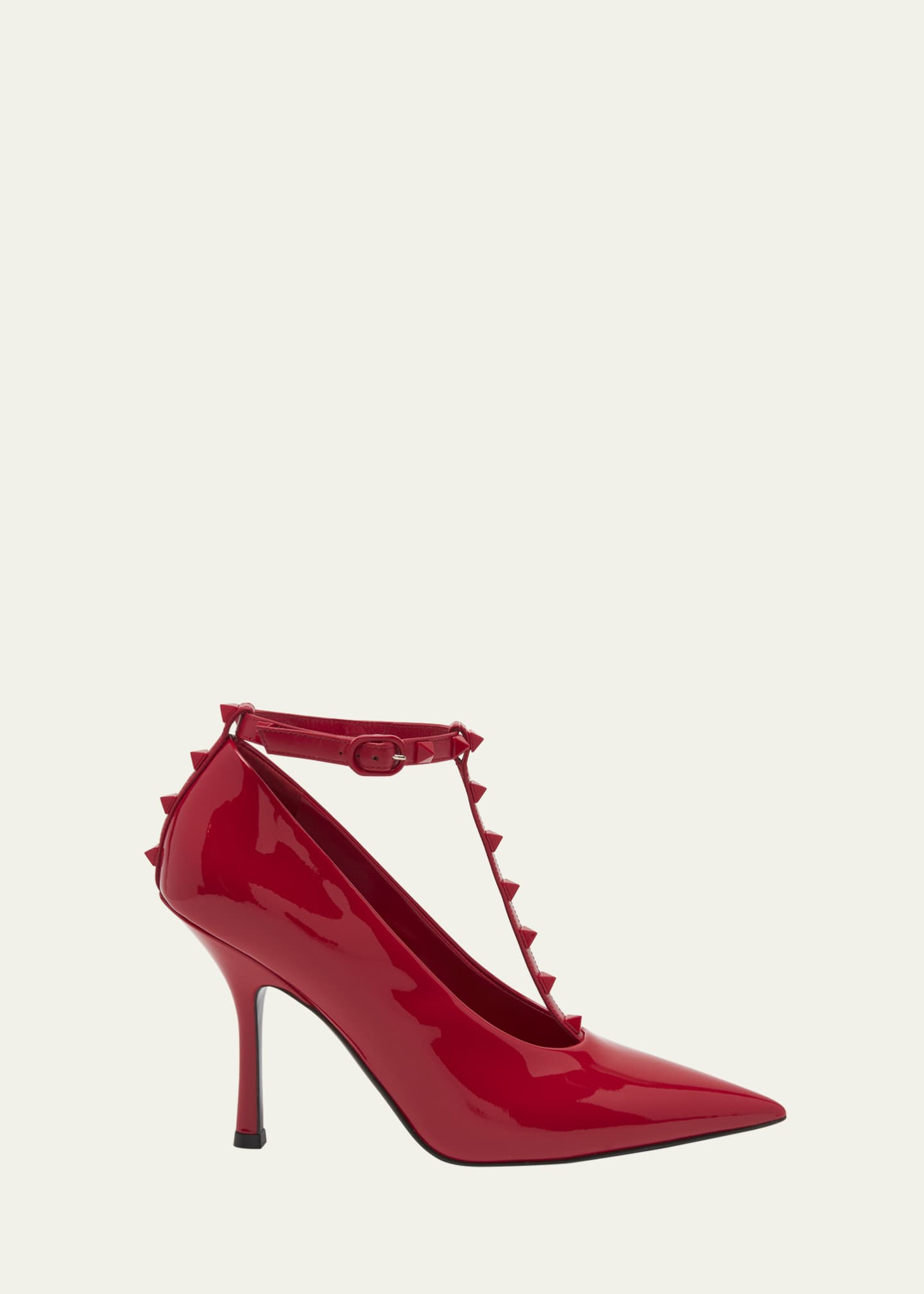 Valentino Garavani Rockstud Patent T Strap Pumps Bergdorf Goodman