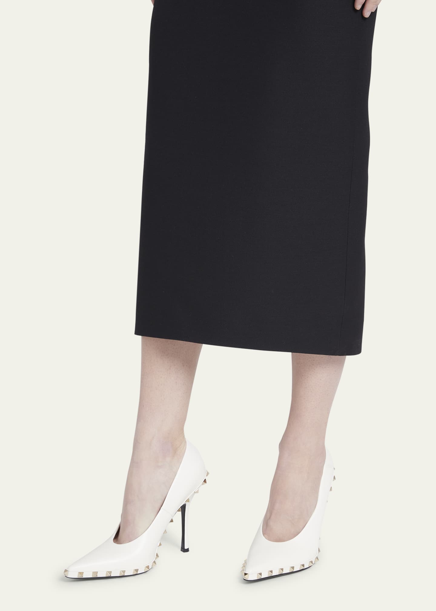Valentino Garavani Rockstud Leather Stiletto Pumps
