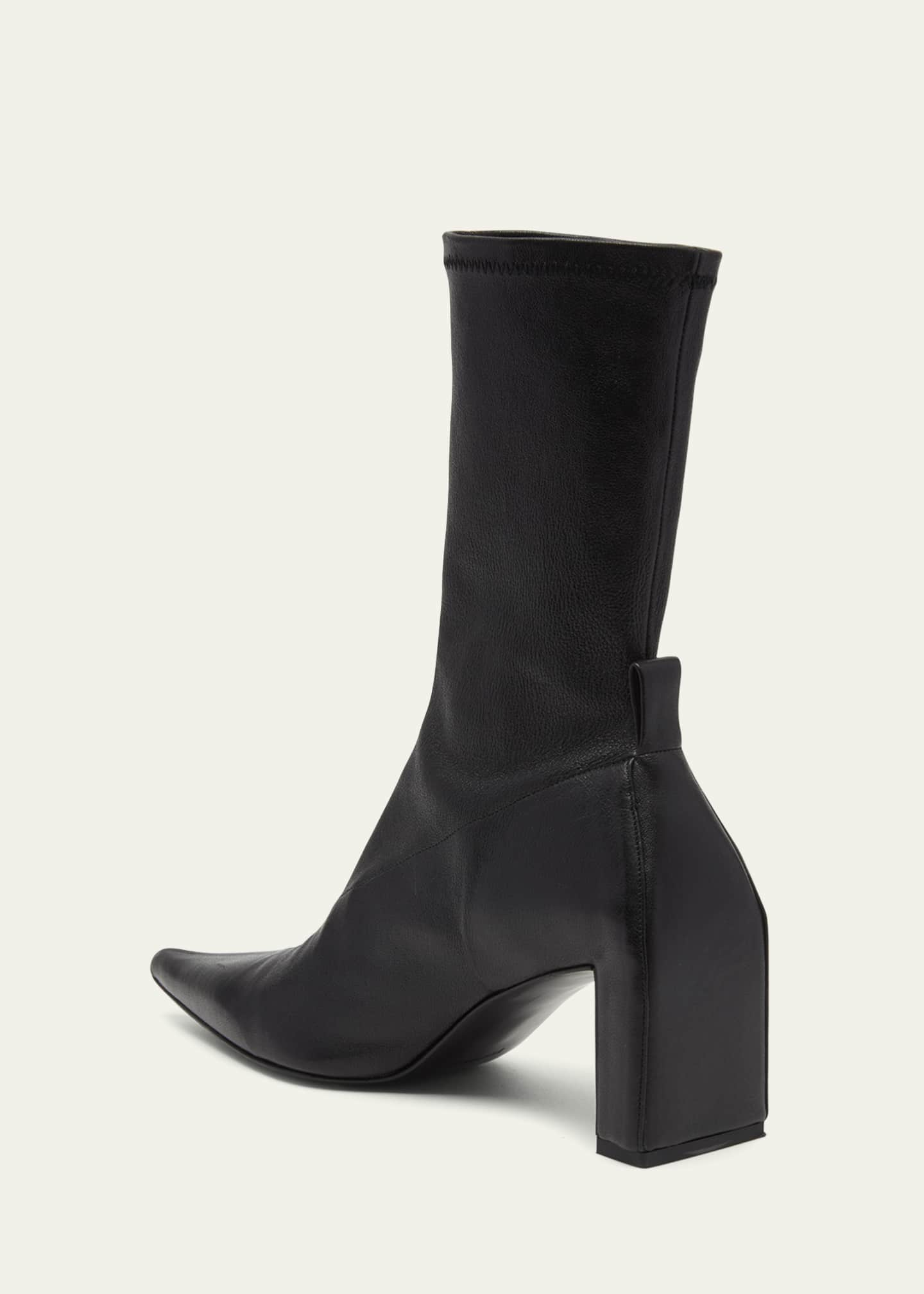 Jil Sander Stretch Leather Glove Ankle Boots - Bergdorf Goodman