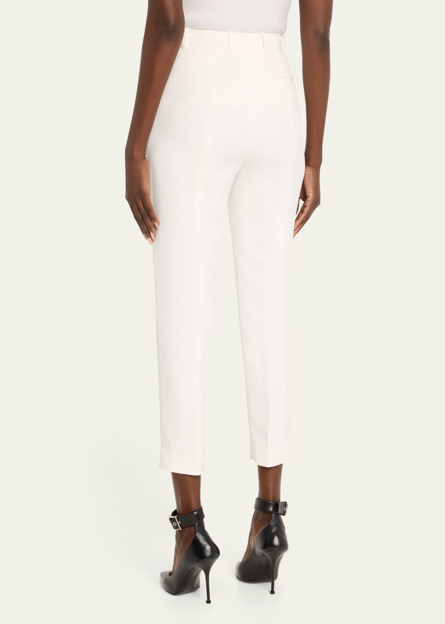 McQueen High-Waist Crop Cigarette Trousers Image 3 of 4