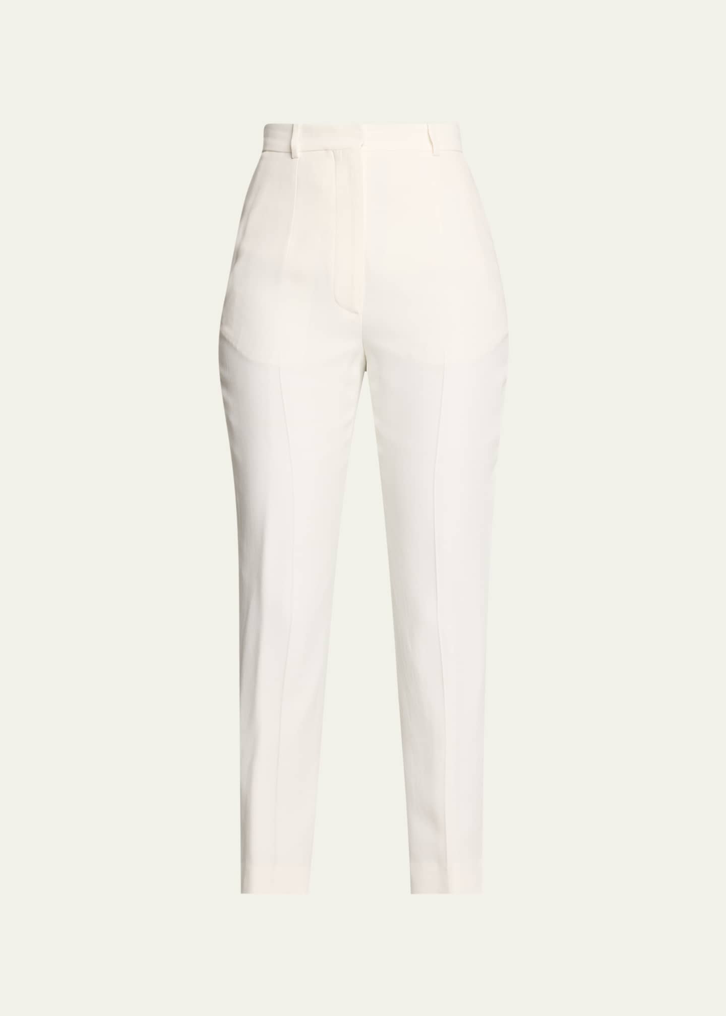 McQueen High-Waist Crop Cigarette Trousers Image 1 of 4