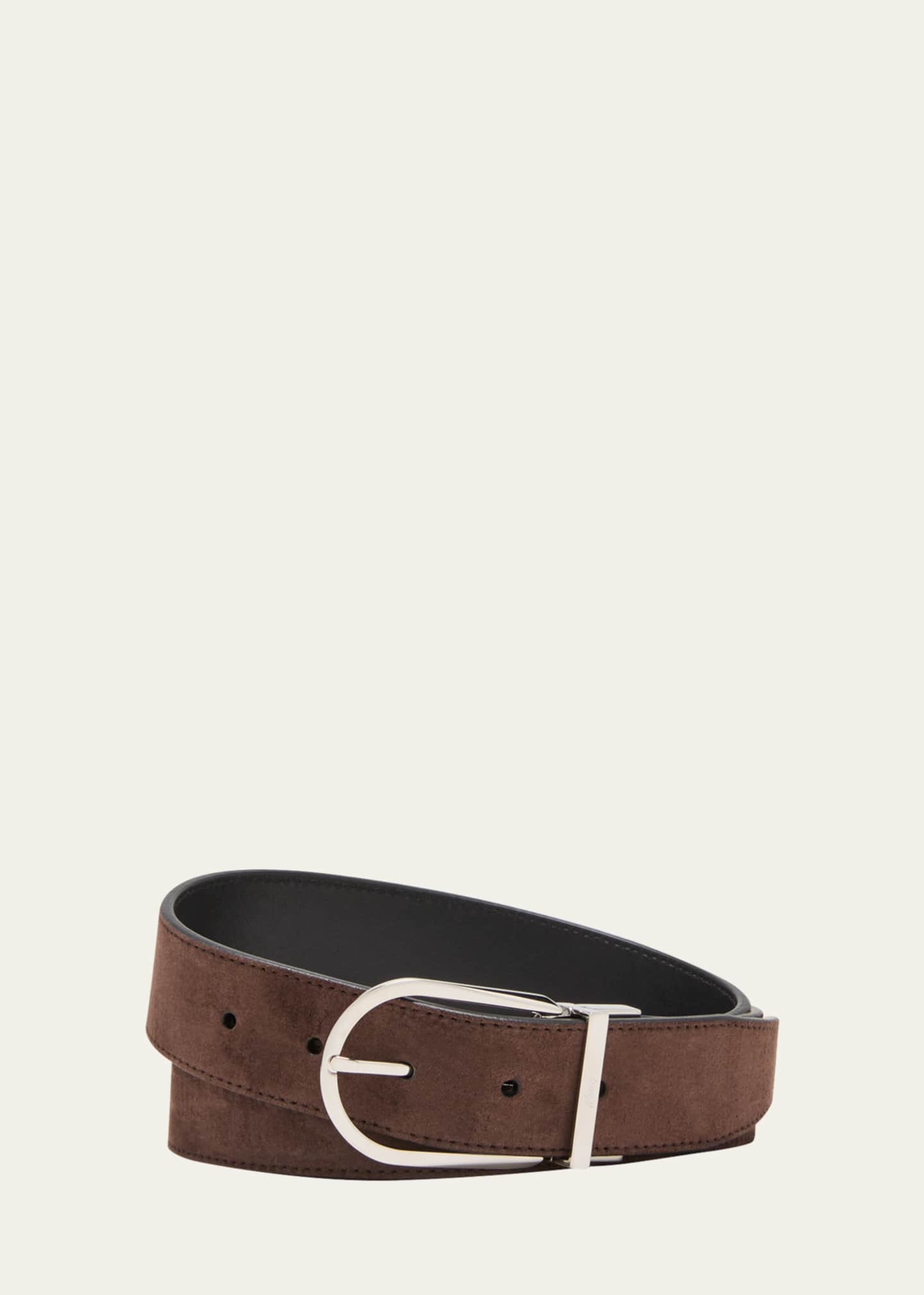 Brioni Men's Reversible Suede Belt Image 1 of 2