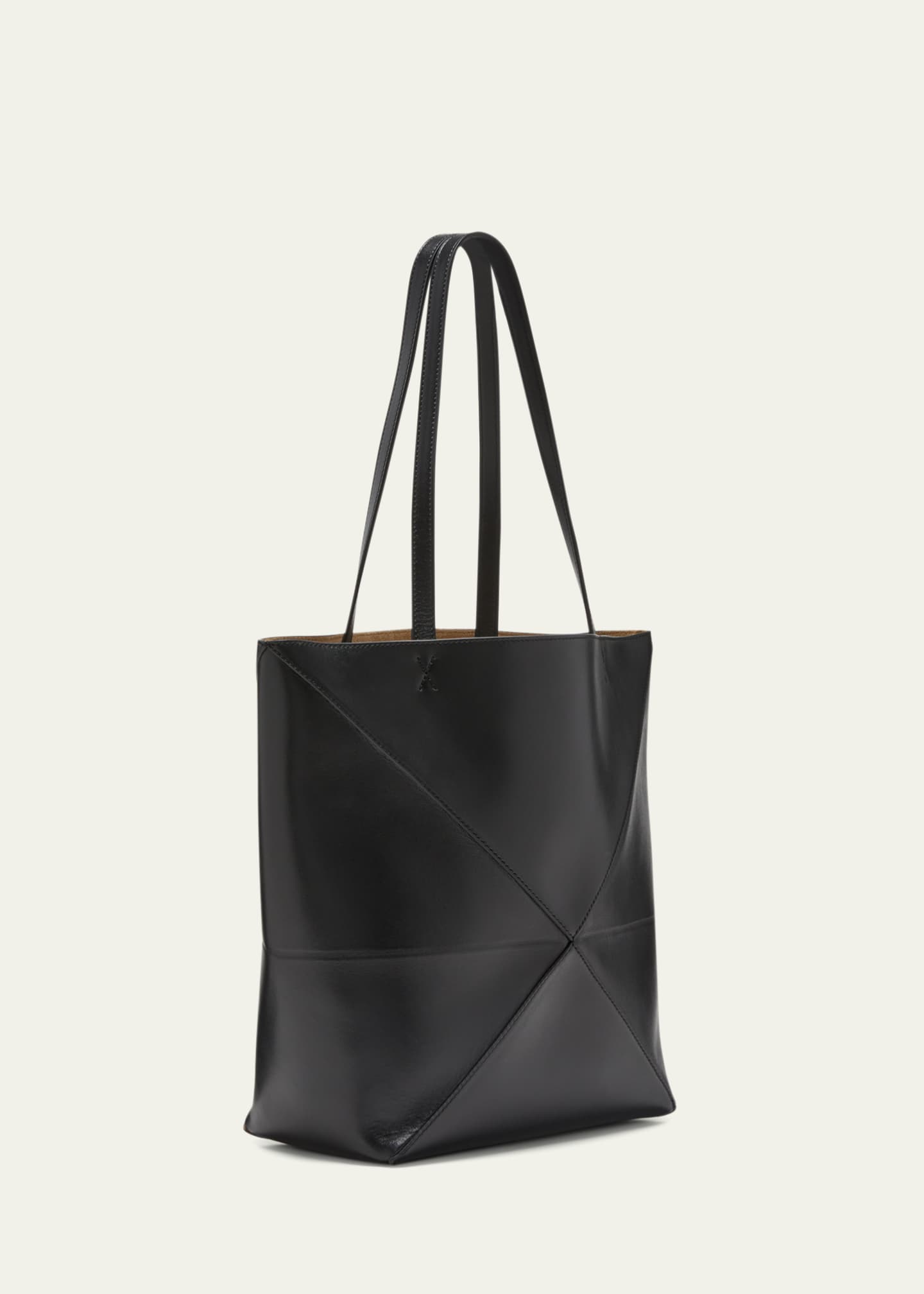 Loewe Puzzle Fold Medium Tote Bag in Shiny Leather - Bergdorf Goodman