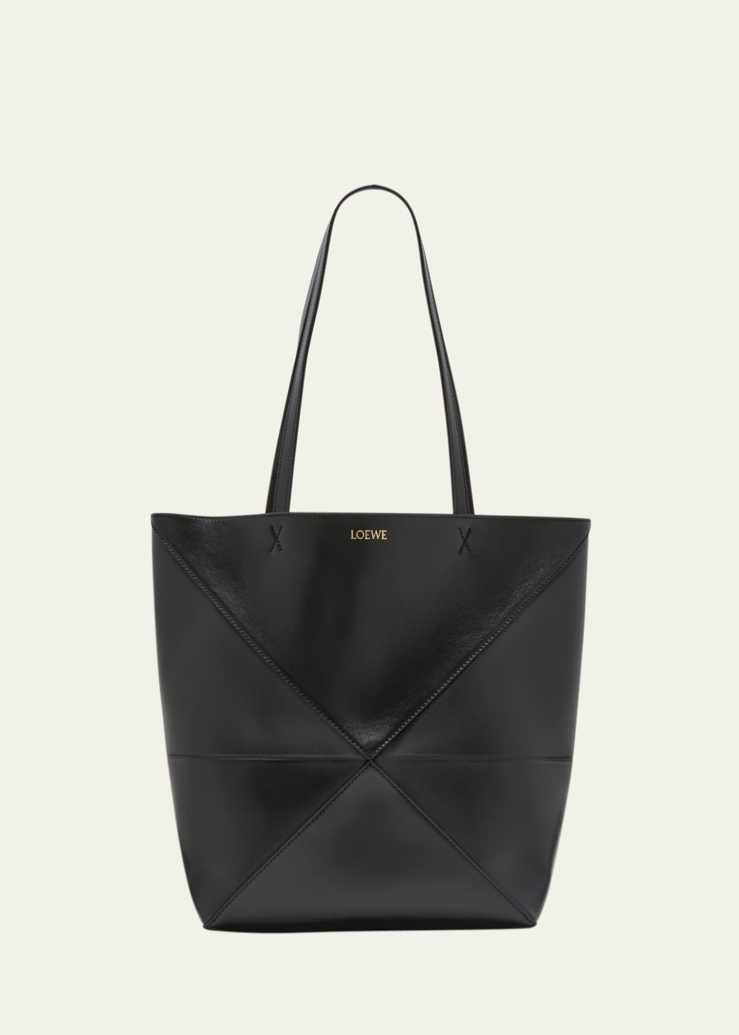 Loewe Women's Puzzle Large Leather Tote Bag - Black