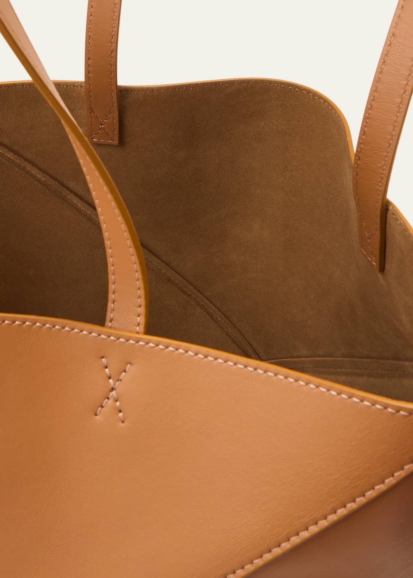 Puzzle Fold Medium Tote Bag in Shiny Leather