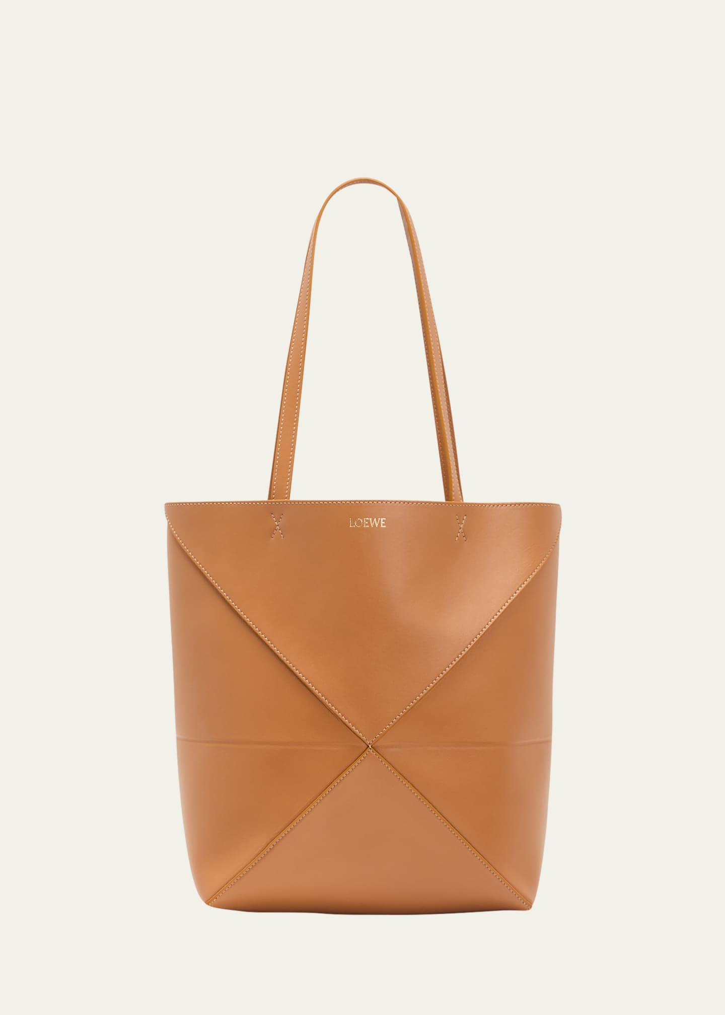 Loewe Puzzle Fold Medium Tote Bag in Shiny Leather Image 1 of 6