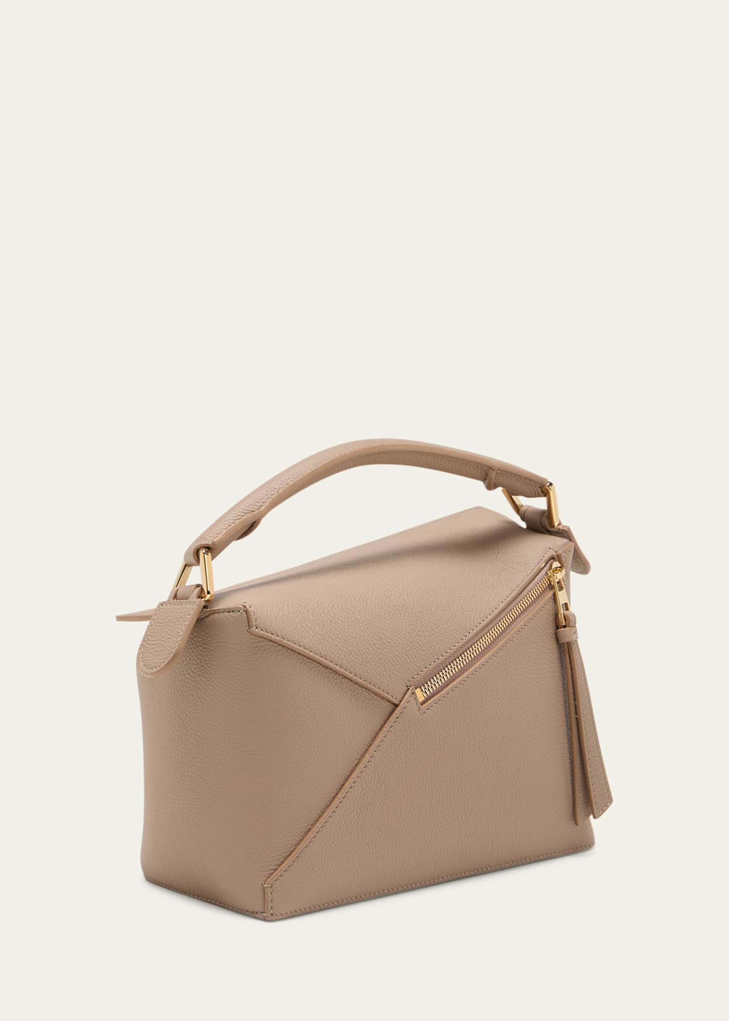Loewe Puzzle Edge Small Top-Handle Bag in Grained Leather