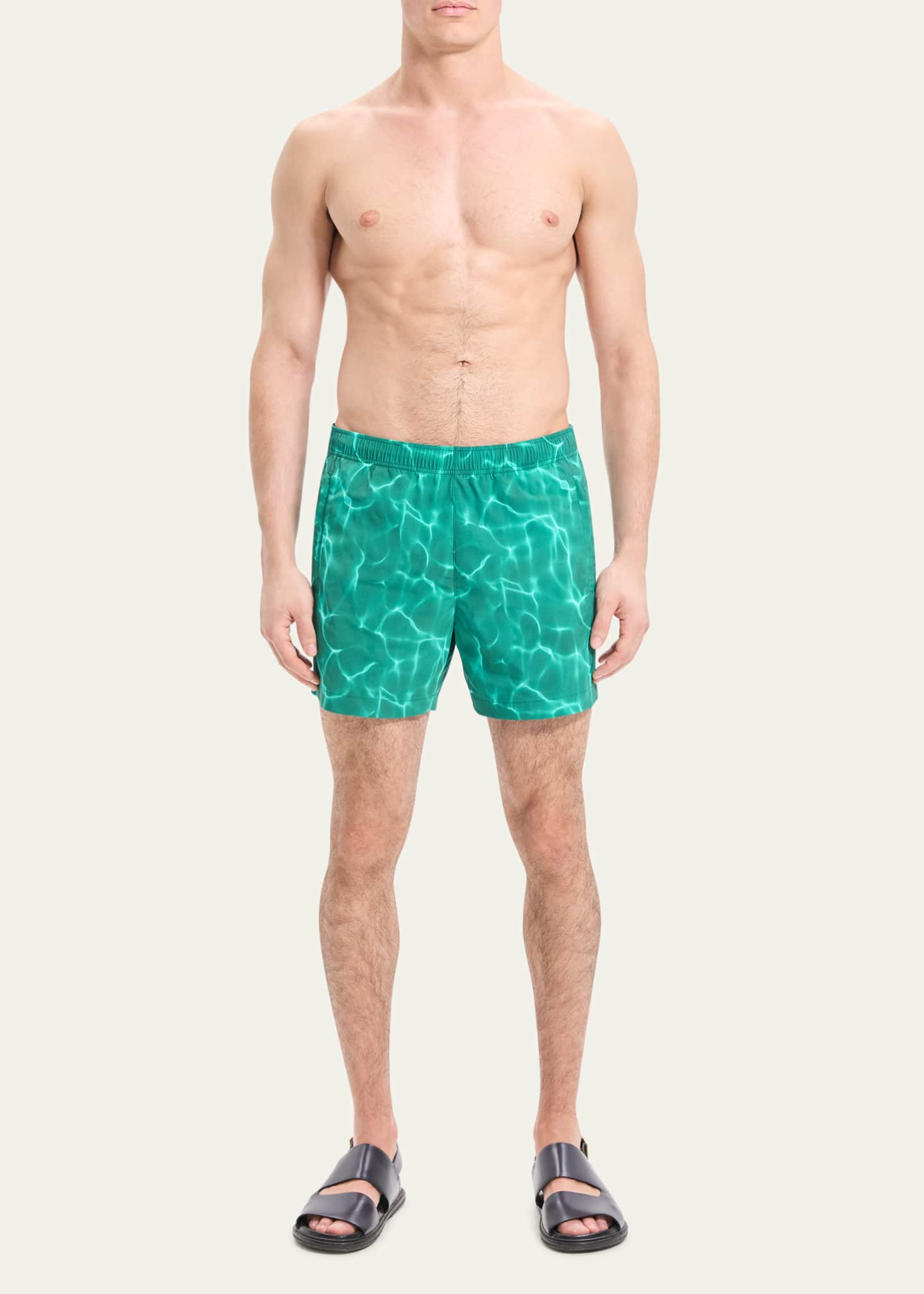 Theory Men s Jace Ripple Print Swim Trunks Bergdorf Goodman