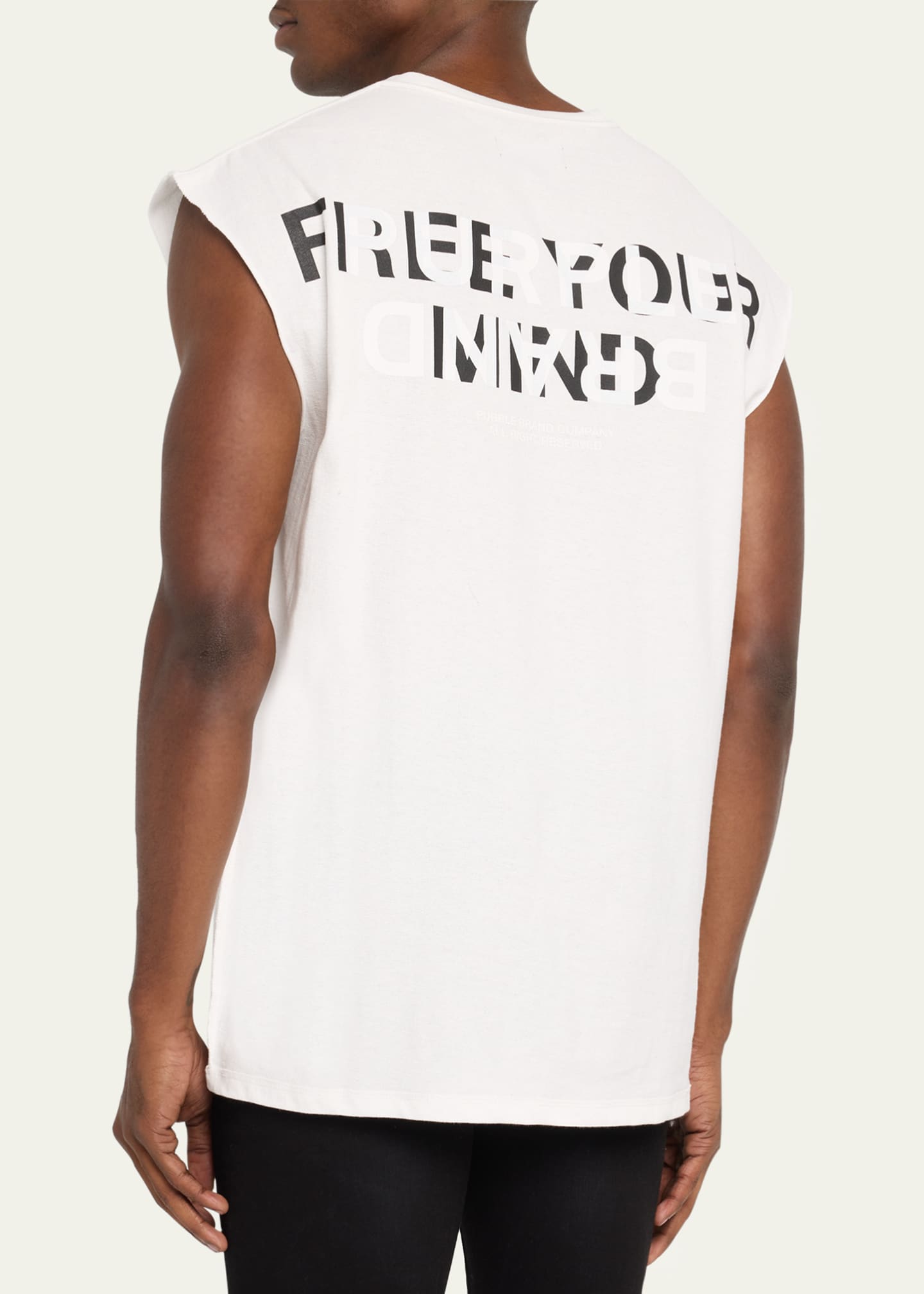 PURPLE Men's Sleeveless Jersey Logo TShirt Bergdorf Goodman