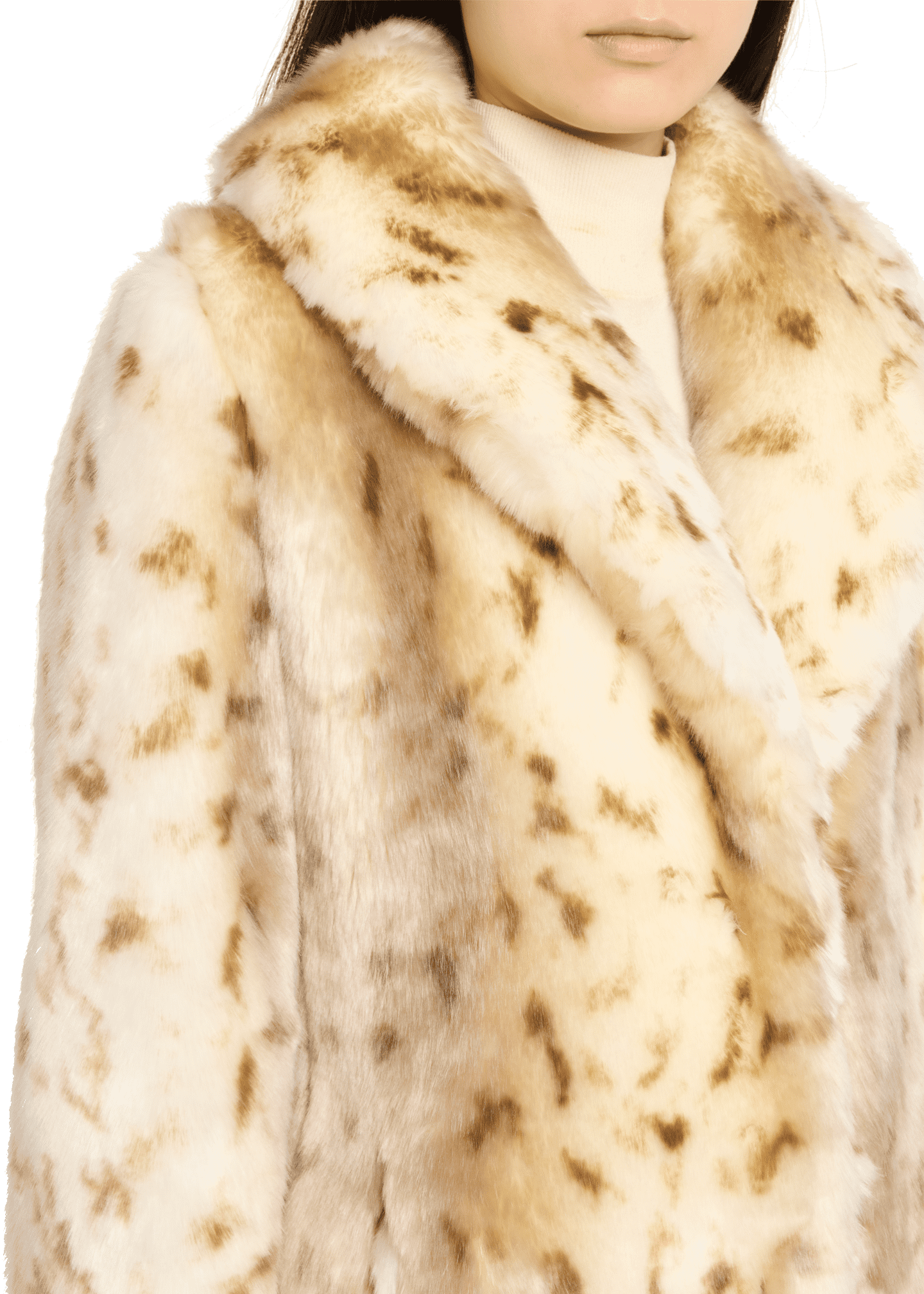 Faux lynx fur coat discount