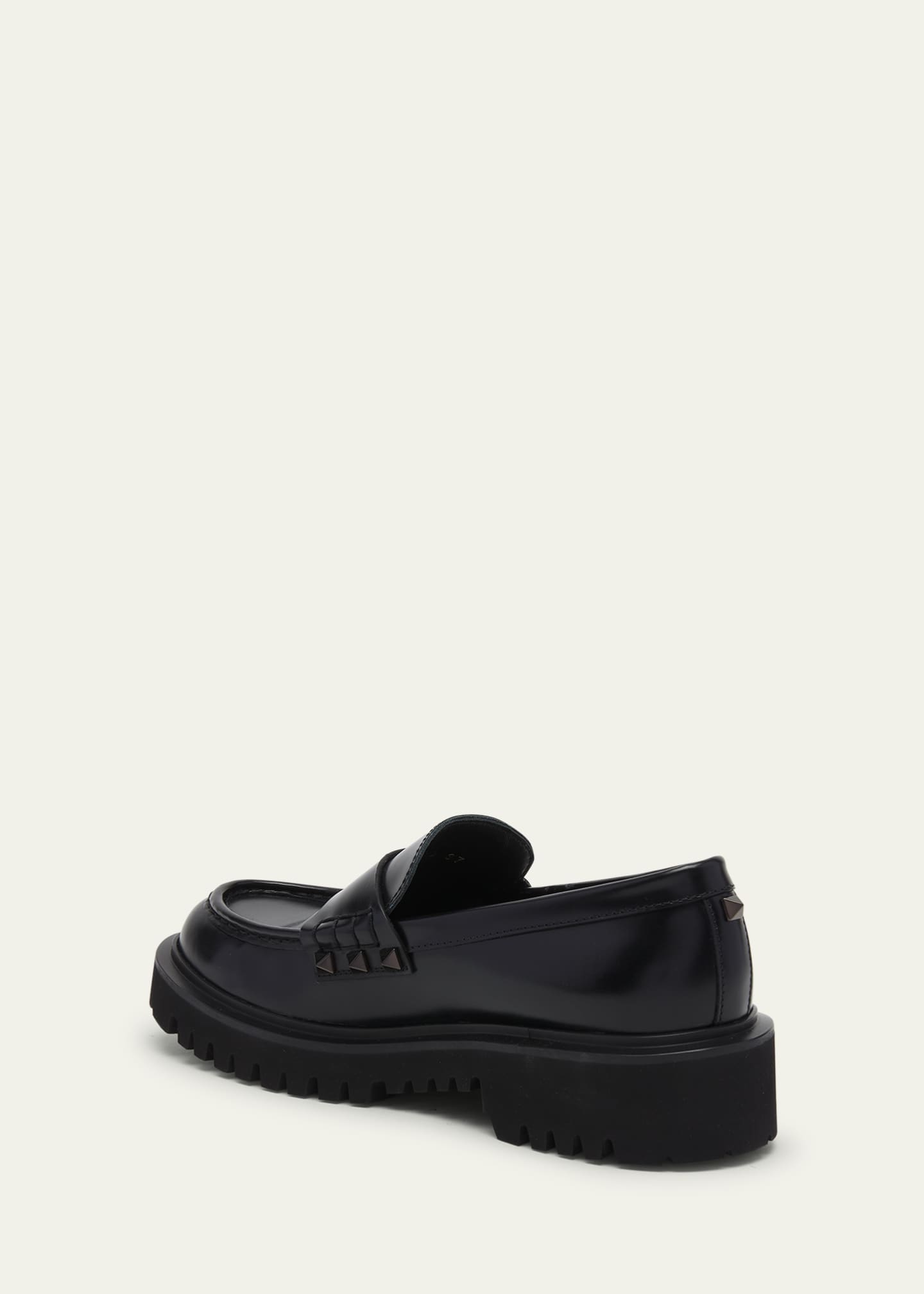 Valentino Garavani Black Iconographe Loafers