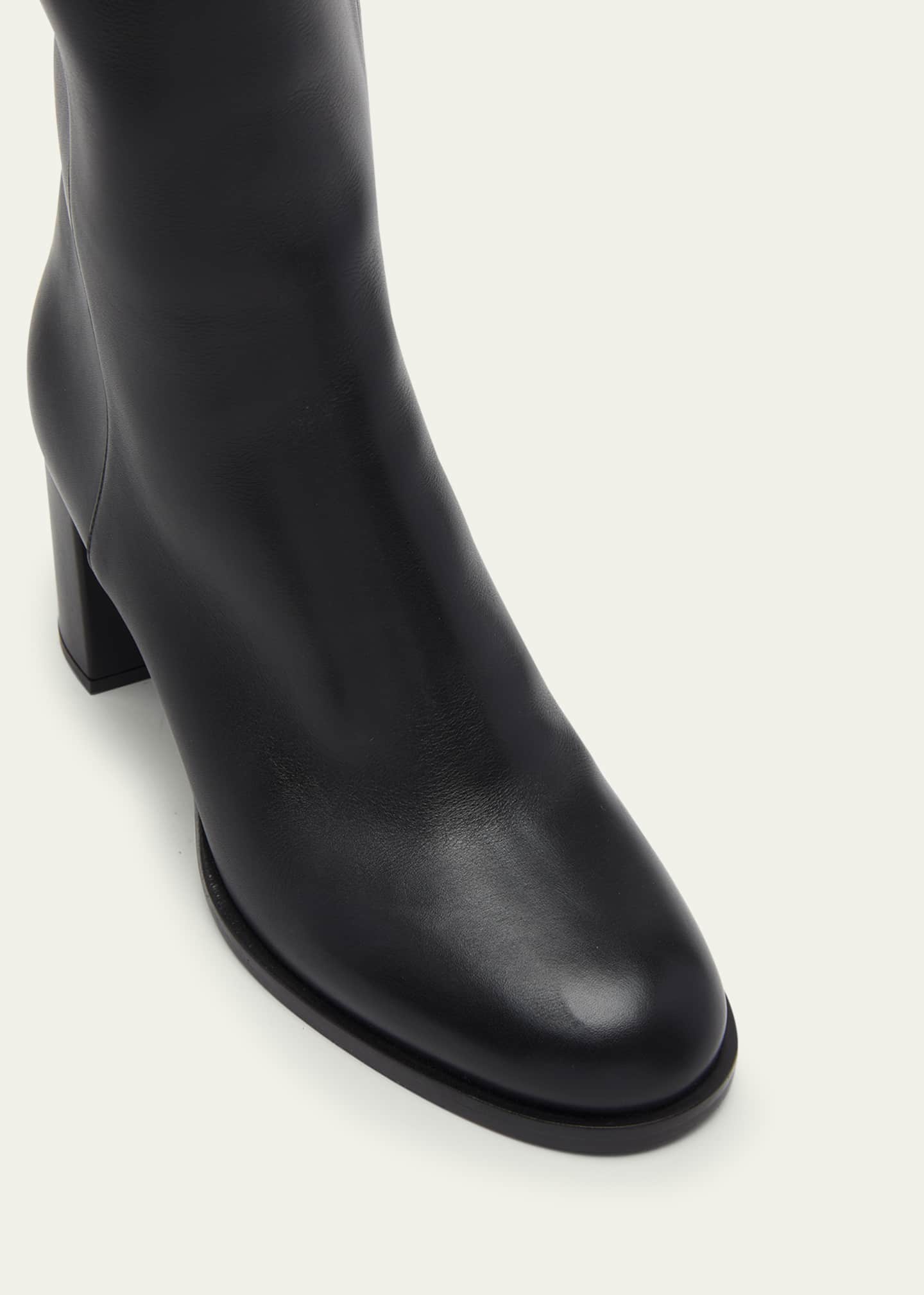 Valentino Garavani Leather Knee High Boots with V Logo