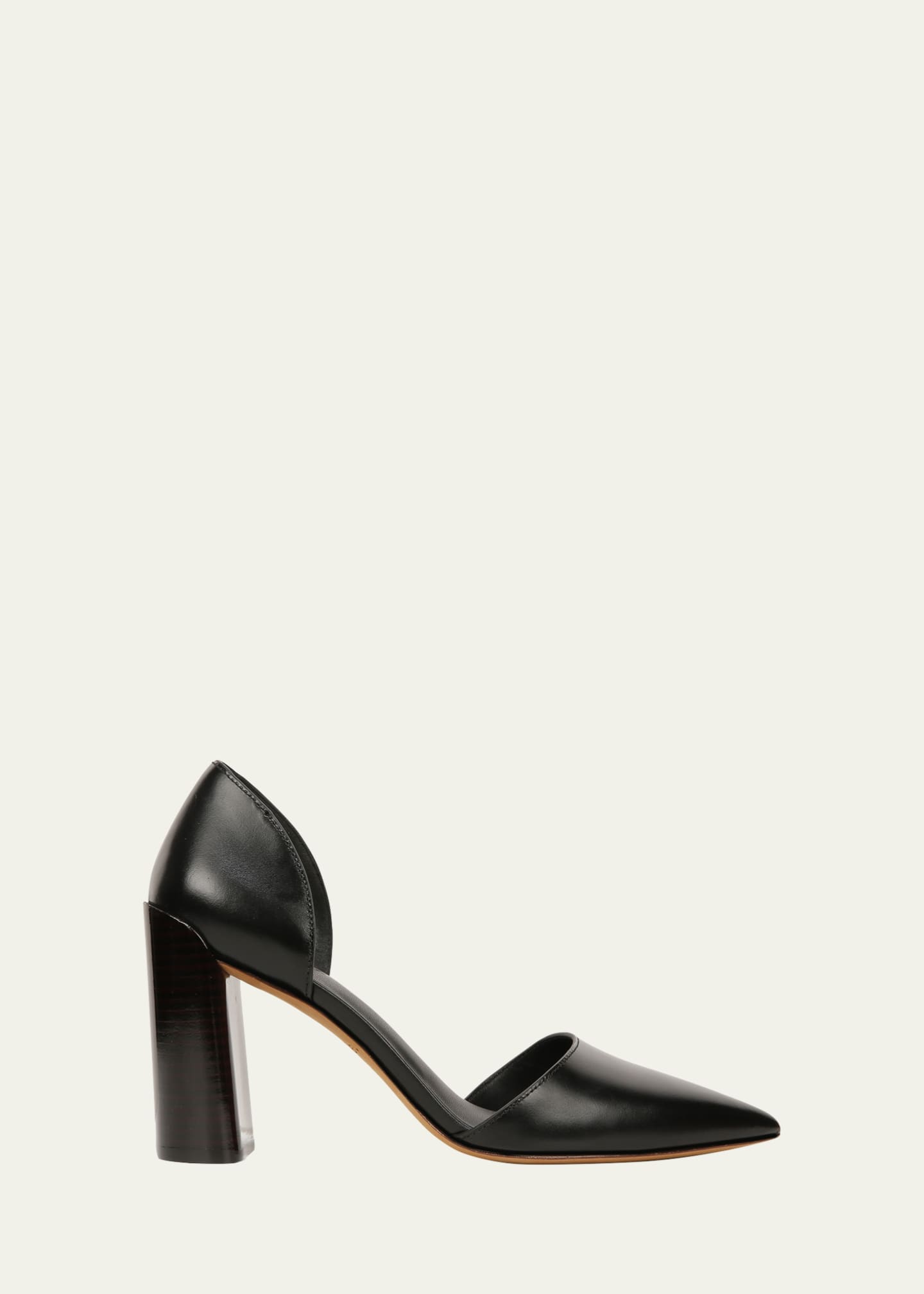 Vince Prim Leather BlockHeel d'Orsay Pumps Bergdorf Goodman
