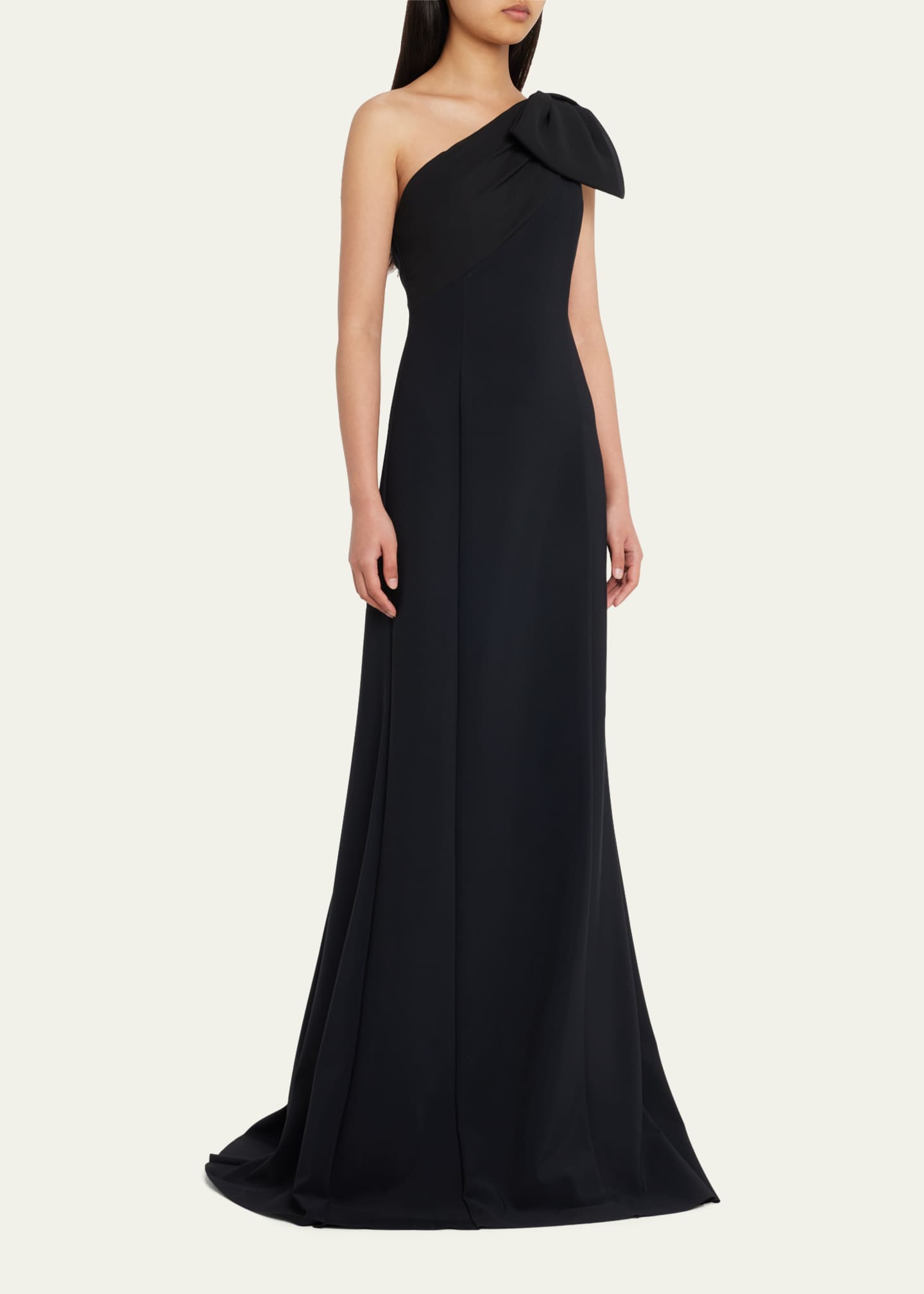 Eliza j one shoulder bow gown hot sale
