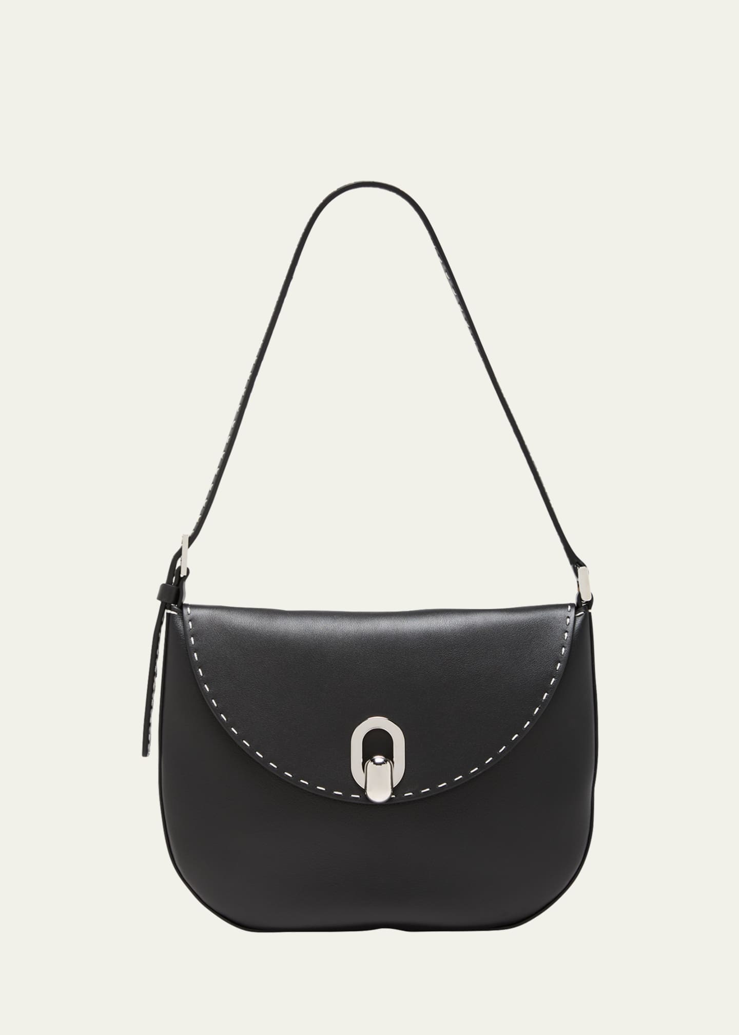 Savette Tondo Small Stitched Leather Hobo Bag Image 1 of 5