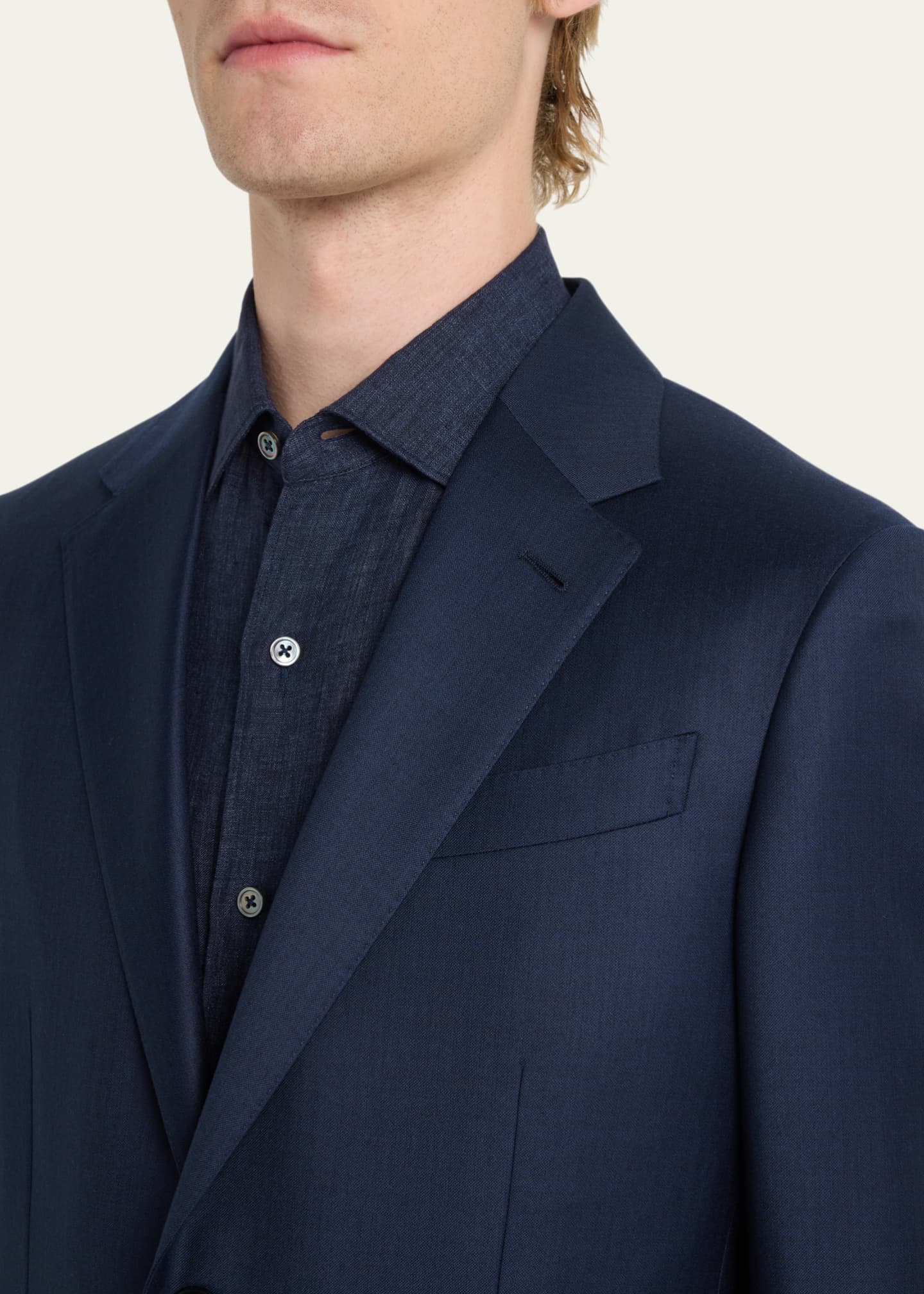ZEGNA Men's Subtle Herringbone Wool Suit - Bergdorf Goodman