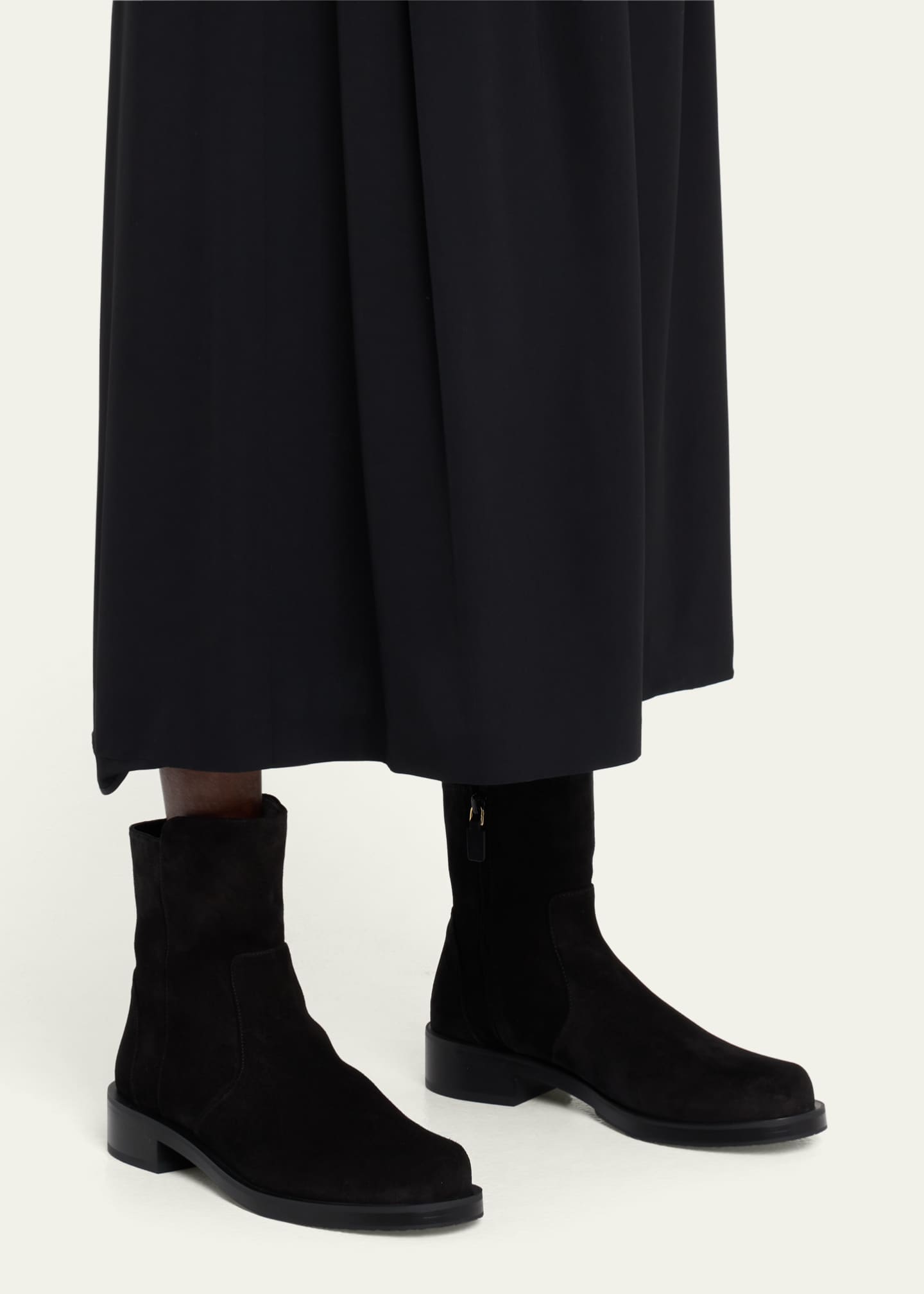 Stuart weitzman black suede ankle boots sale