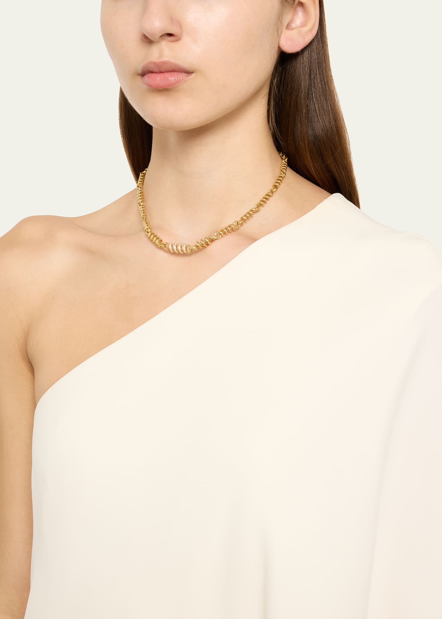 Boochier 18K Yellow Gold Diamond Slinkee Necklace Image 2 of 4