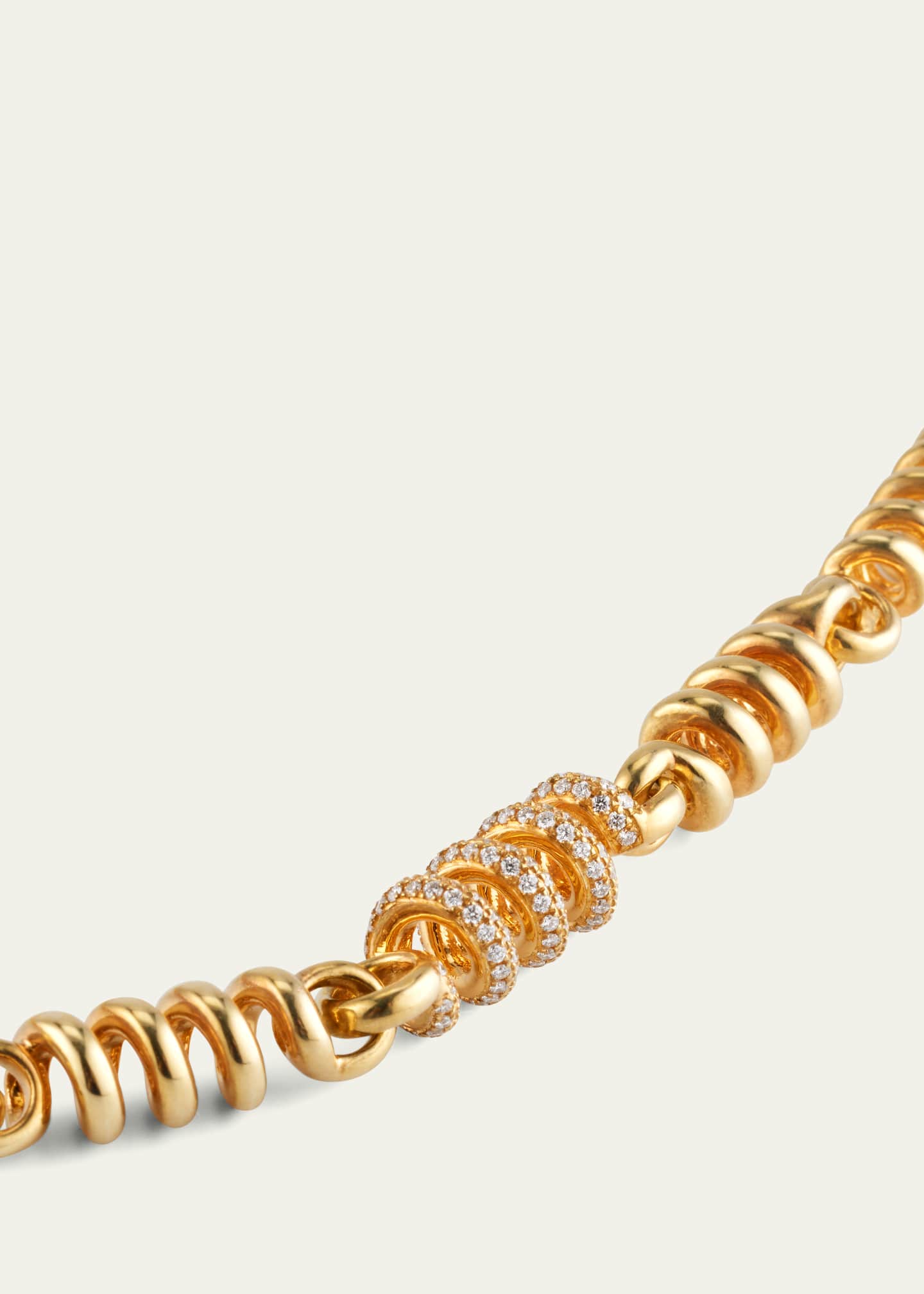 Boochier 18K Yellow Gold Diamond Slinkee Necklace Image 3 of 4