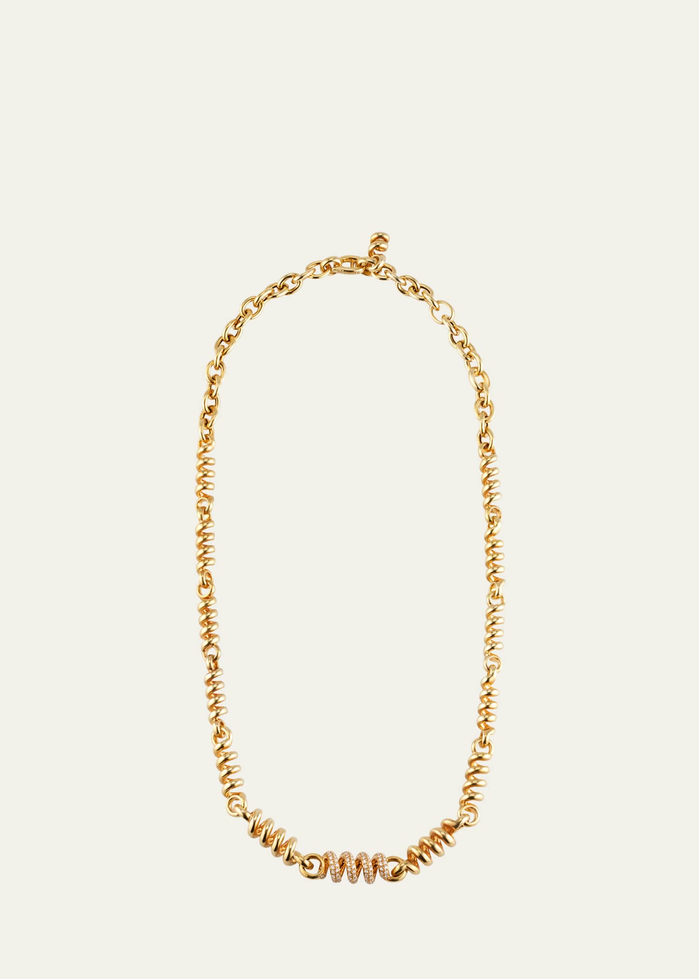 Boochier 18K Yellow Gold Diamond Slinkee Necklace Image 1 of 4
