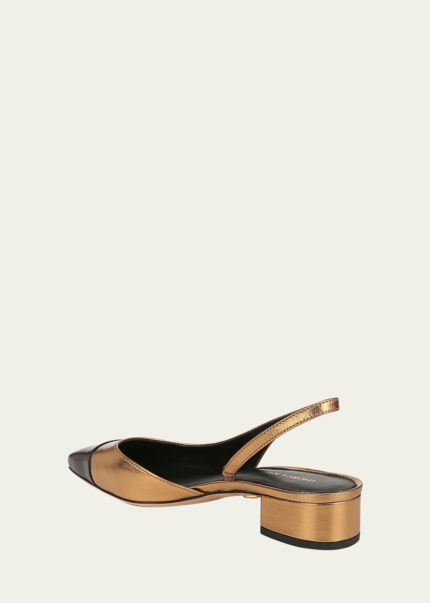 Veronica Beard Cecile Metallic Slingback Ballerina Flats Image 4 of 5