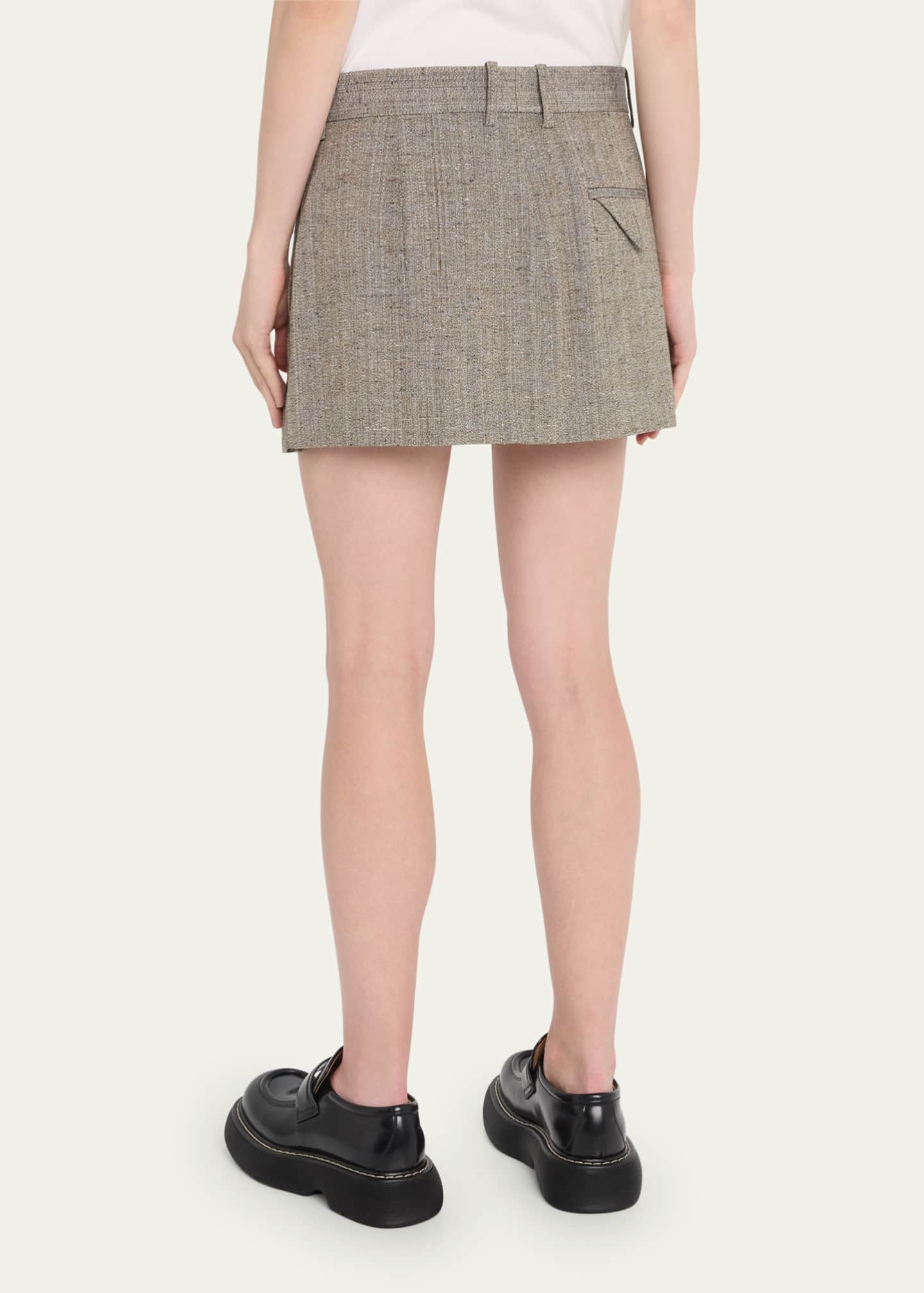 Bottega Veneta Brown and Yellow Wooden Bead Runway Skirt Size Small main image 0
