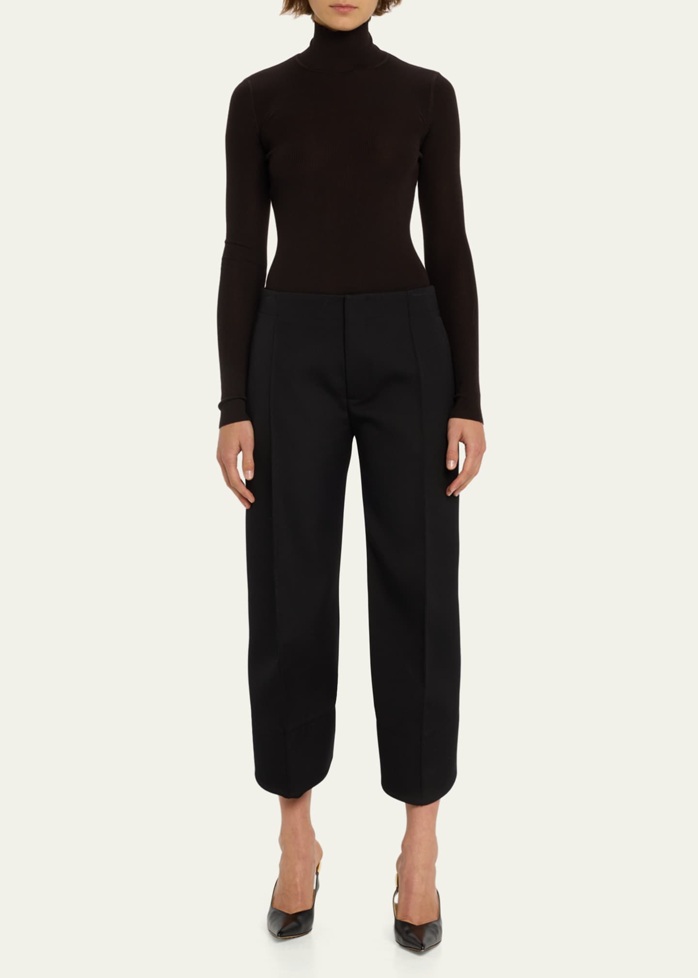 Bottega Veneta Wool Rib Underpinning Sweater Image 2 of 5