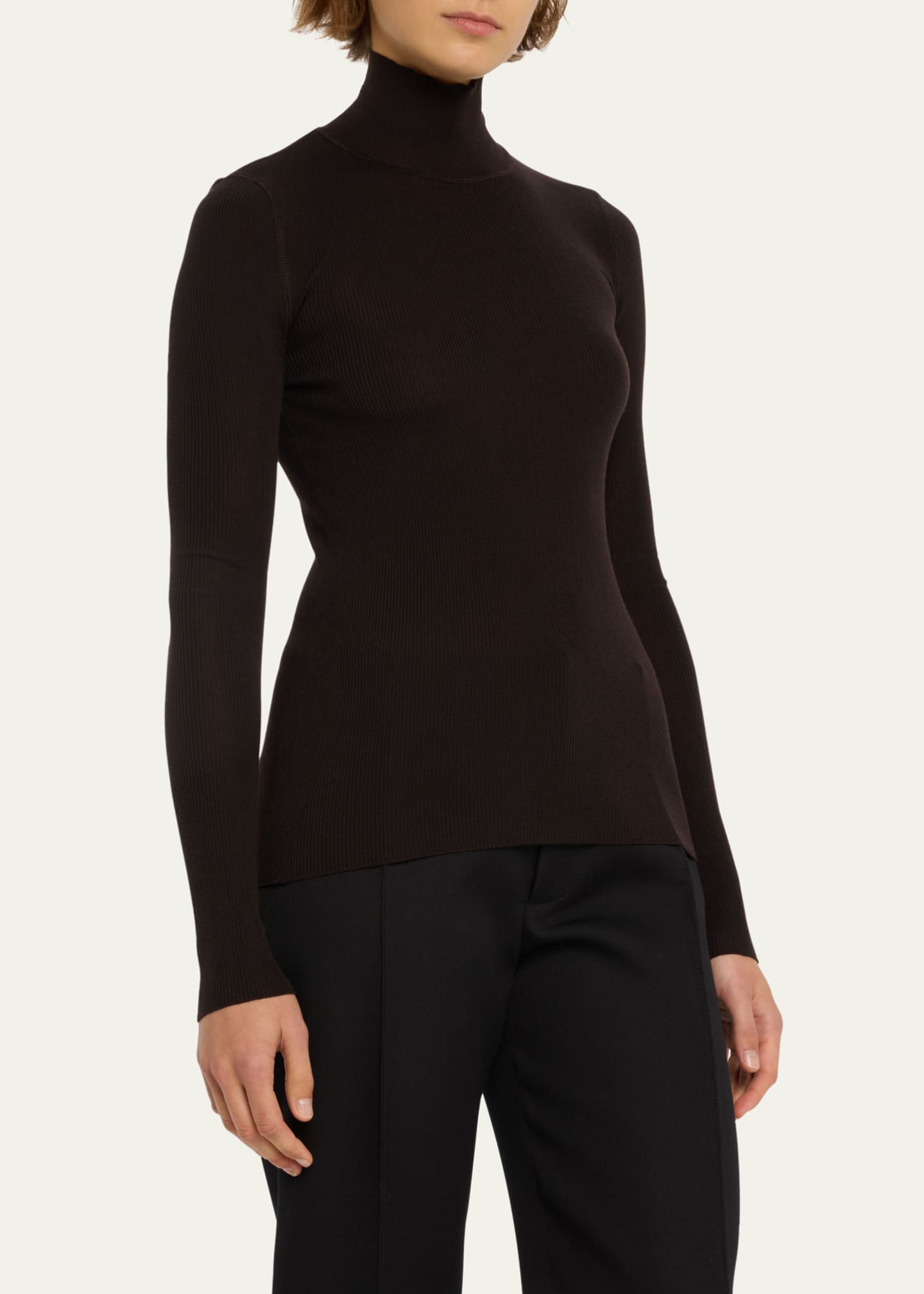 Bottega Veneta Wool Rib Underpinning Sweater Image 4 of 5