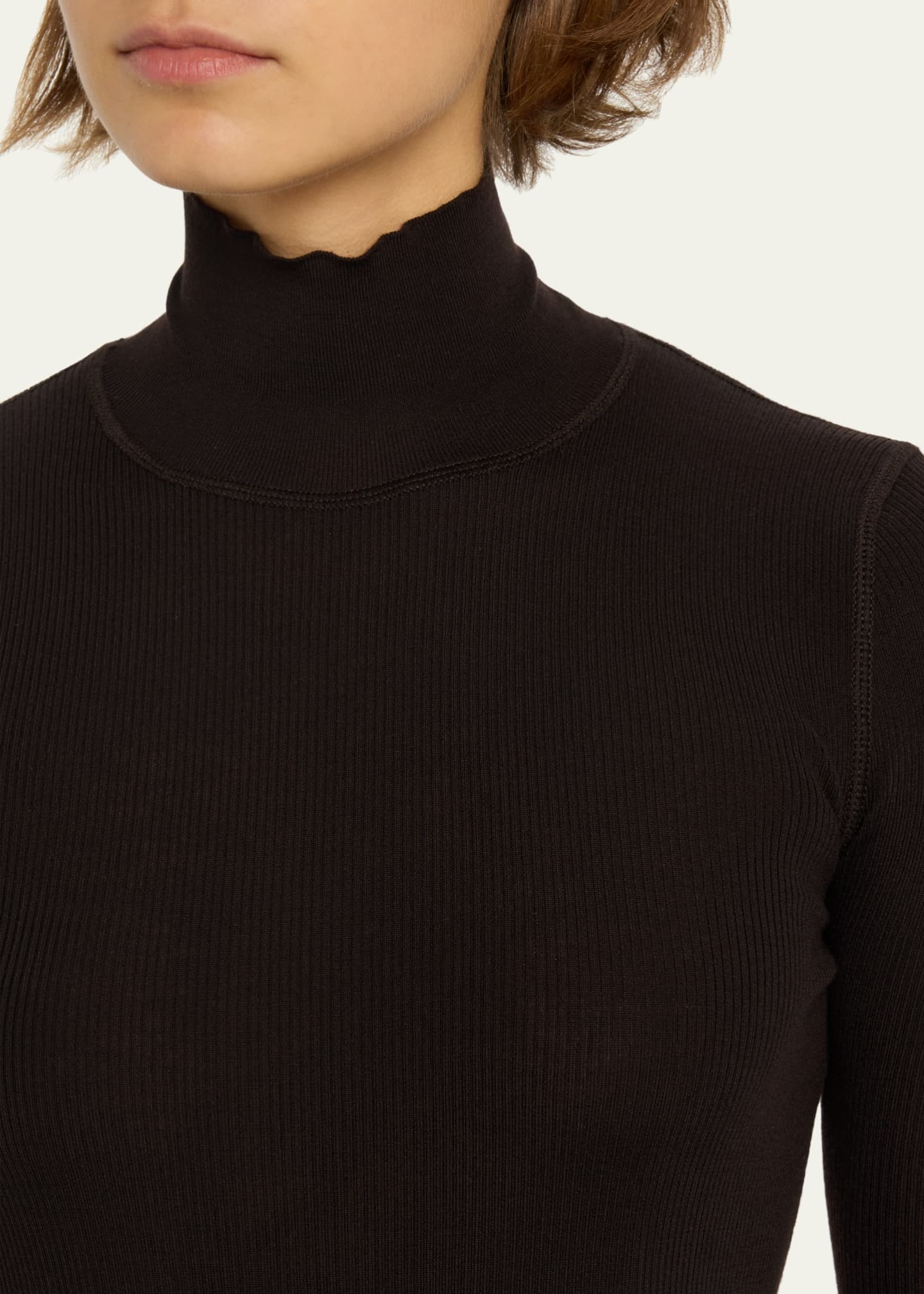 Bottega Veneta Wool Rib Underpinning Sweater Image 5 of 5
