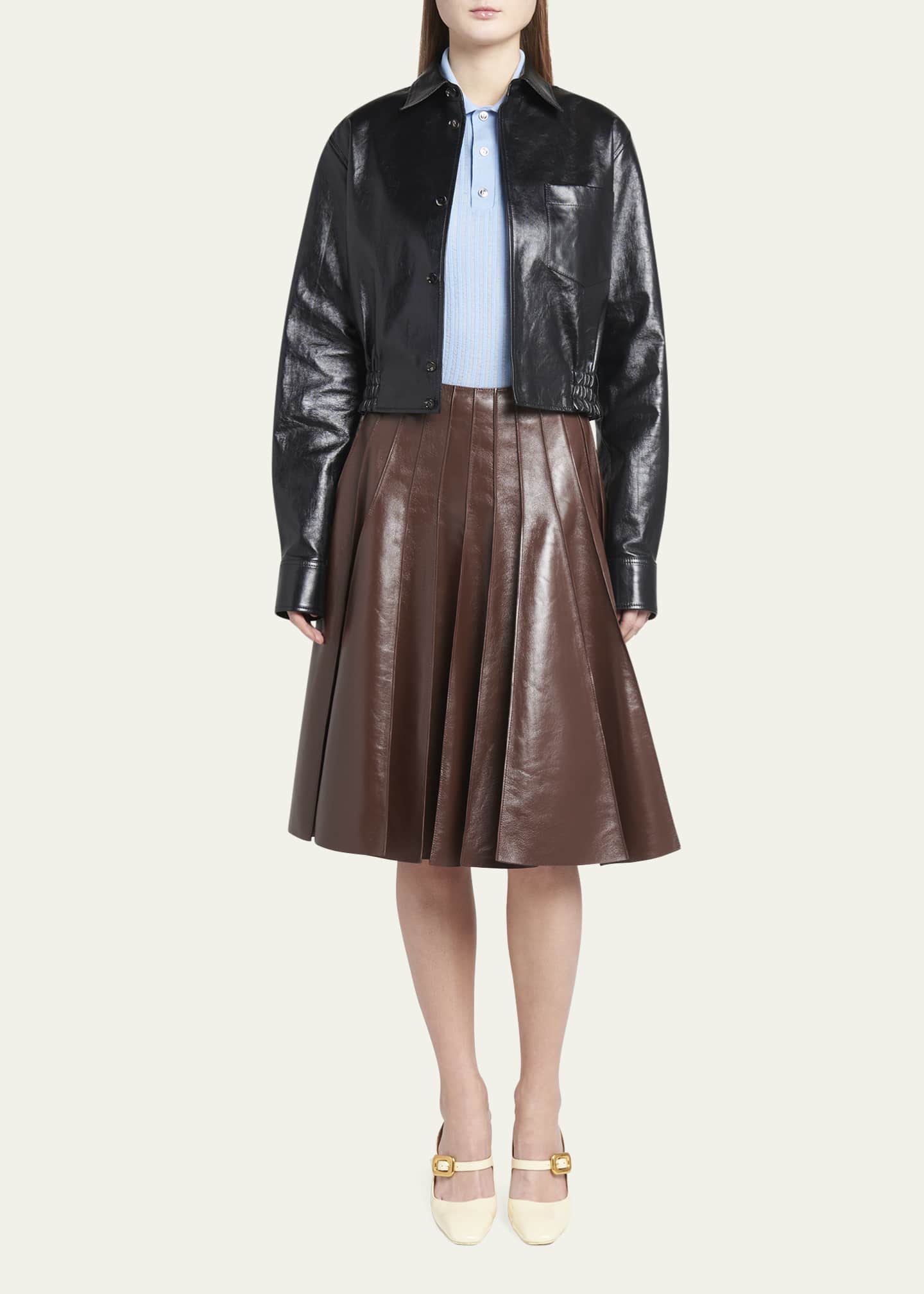 レザージャケット・コート Bottega Veneta Single-Breasted Jacket In Nappa BOTTEGA VENETA Leather jacket | NET-A-PORTER