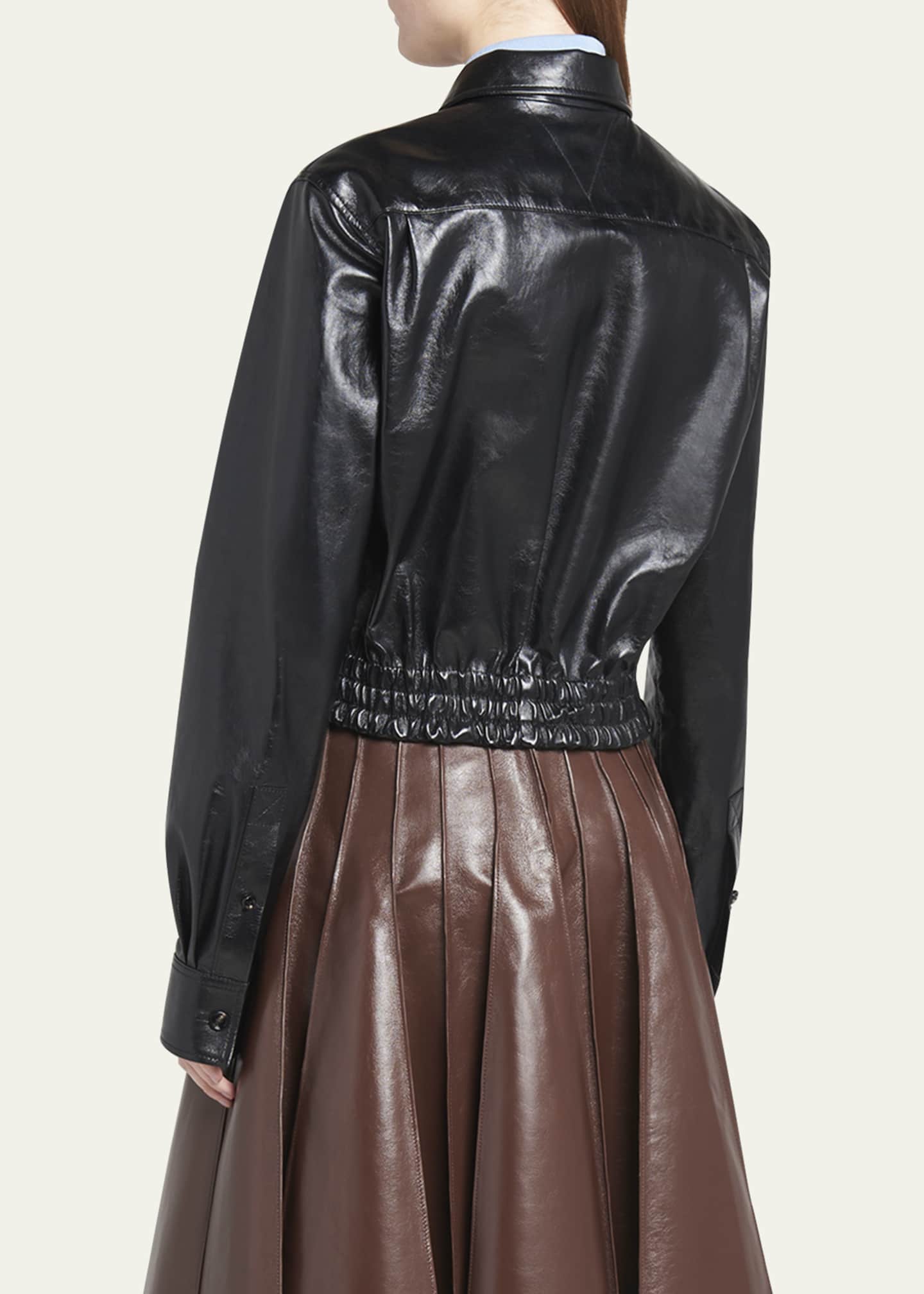Bottega veneta leather coat hotsell