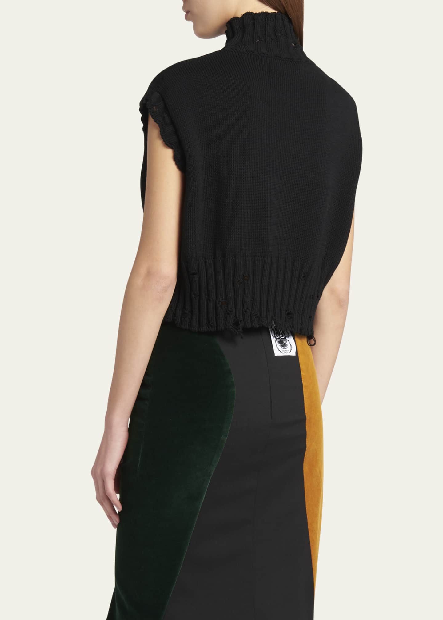 Marni Distressed Crop Vest Bergdorf Goodman