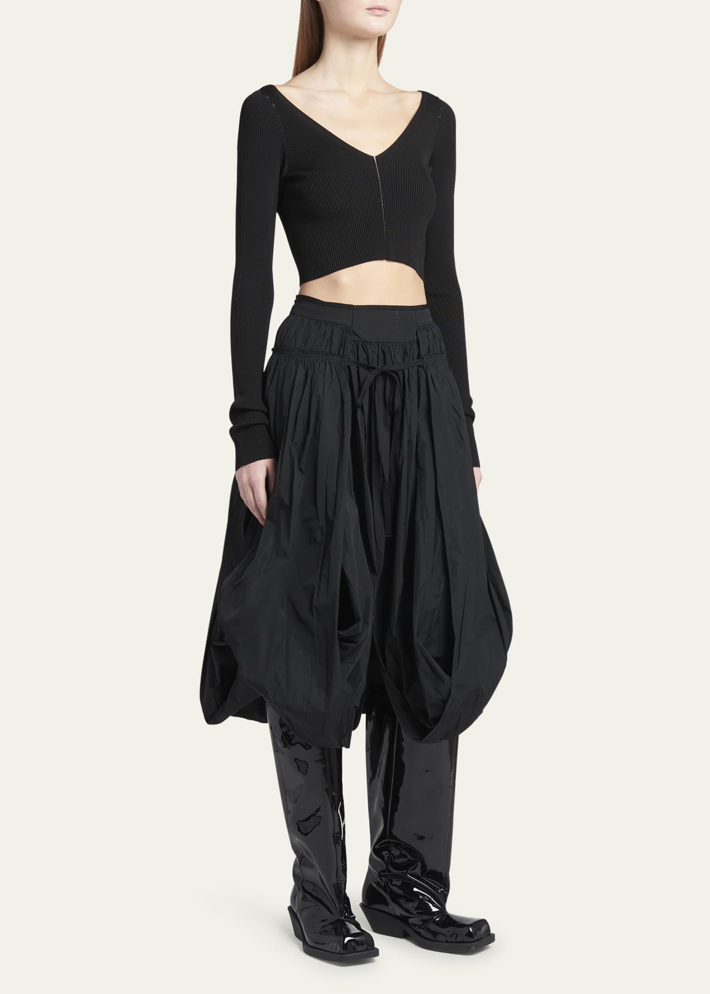 Marni Voluminous Drawstring Midi Skirt