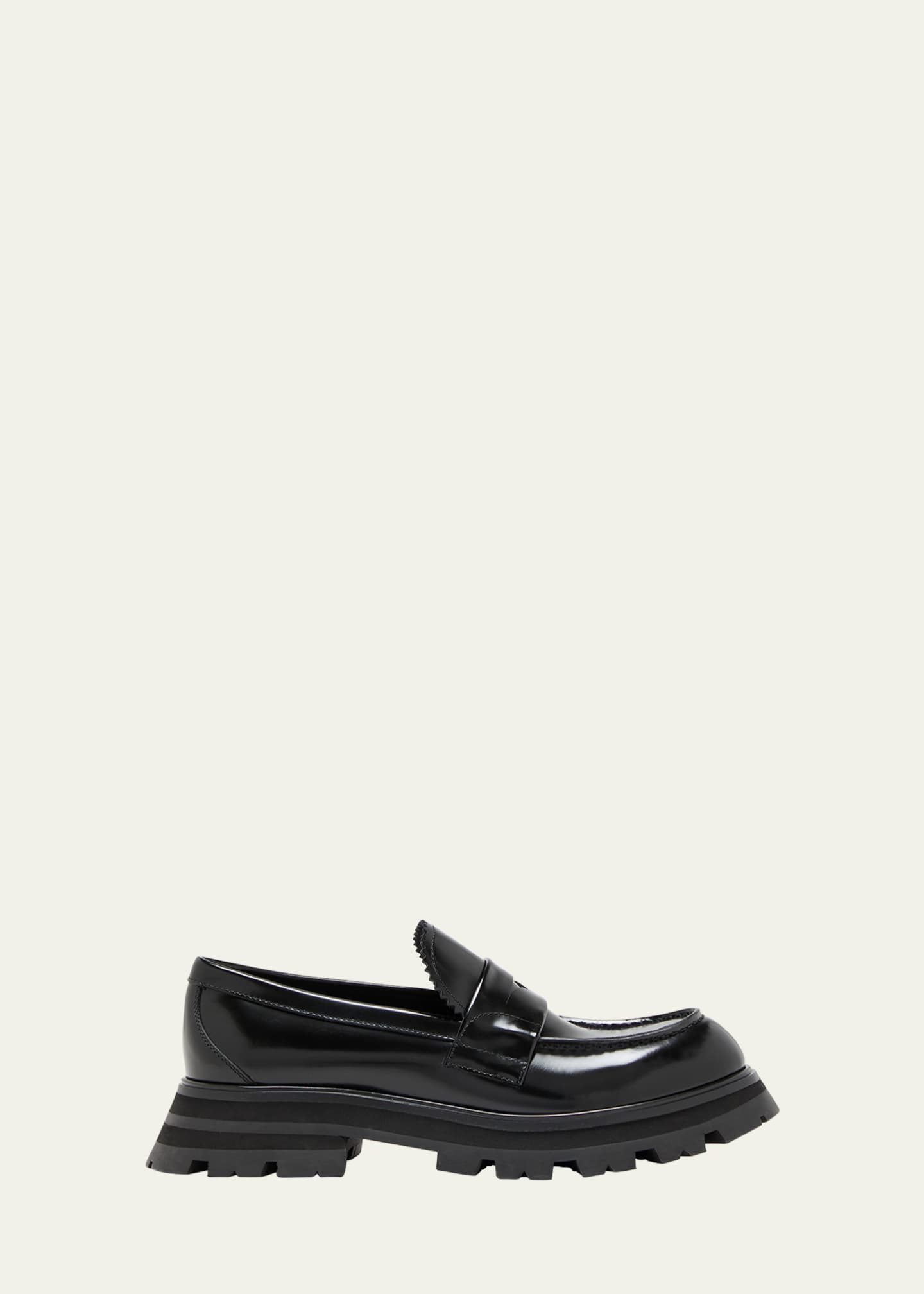Alexander McQueen Wander Calfskin Penny Loafers Bergdorf Goodman