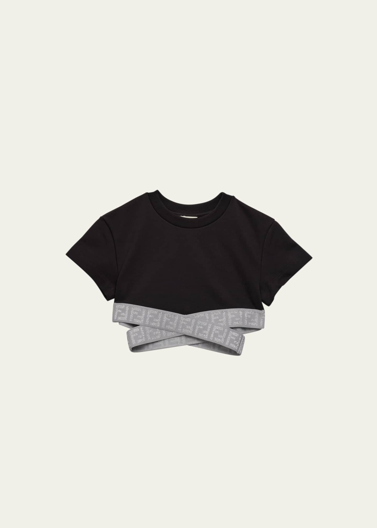 Fendi logo crop top clearance