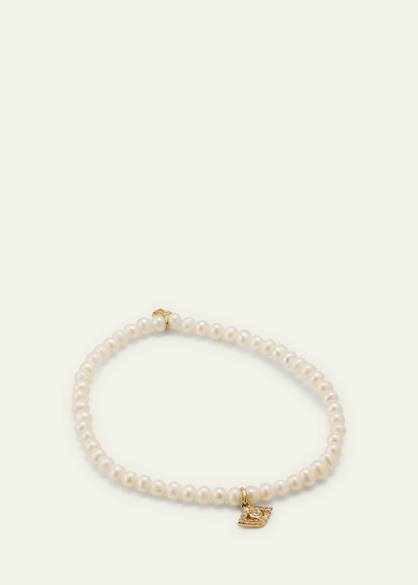 Sydney Evan Little Loves Girl's 14k Evil Eye Beaded Charm Bracelet Image 3 of 3