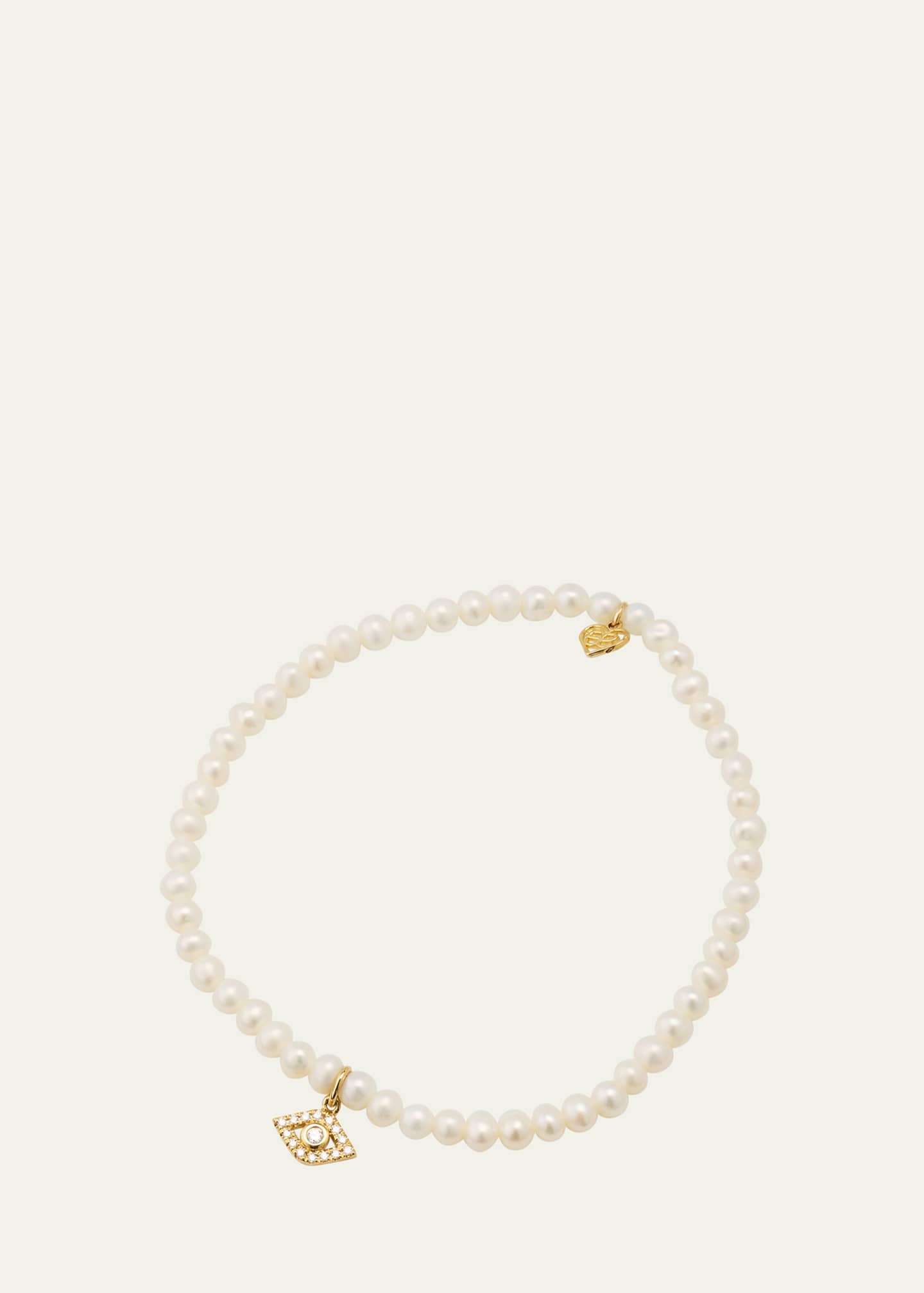 Sydney Evan Little Loves Girl's 14k Evil Eye Beaded Charm Bracelet Image 1 of 3