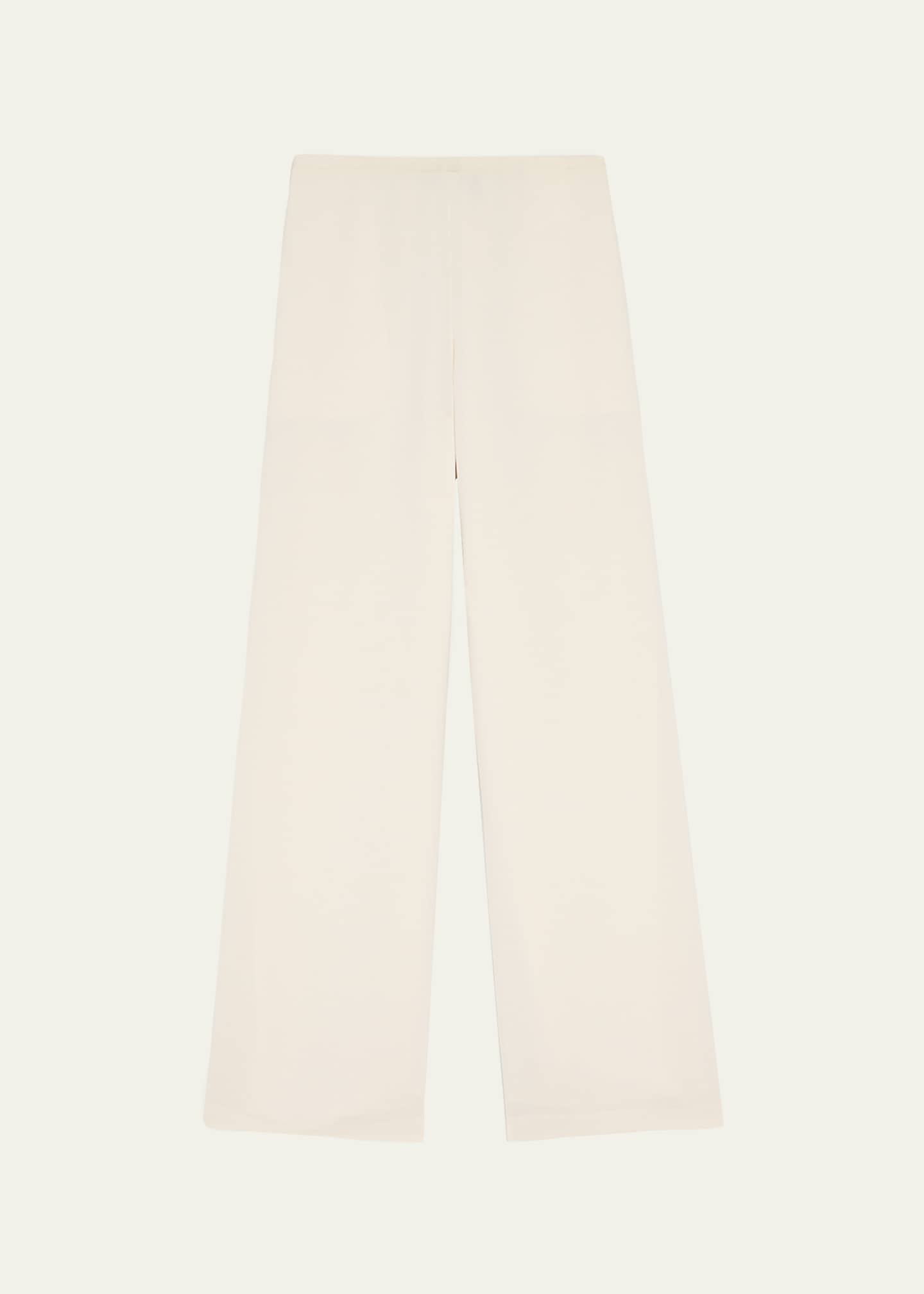 Theory Oxford Crepe Wide-Leg Pull-On Pants